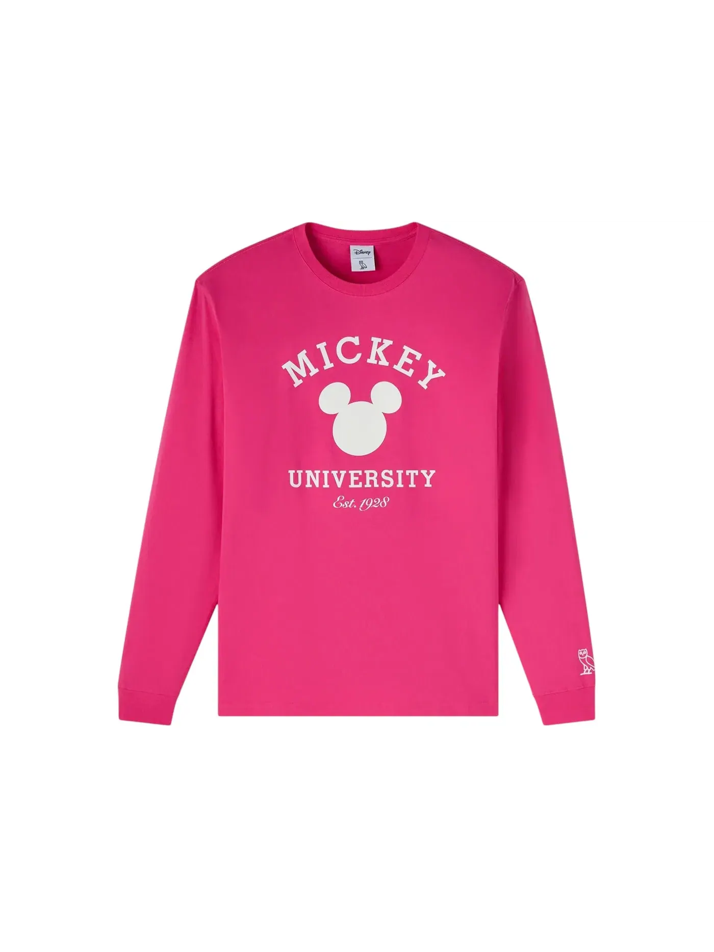 Мужская футболка с длинным рукавом с принтом OVO x Disney Valentine's Collegiate Long-Sleeve T-Shirt OVO — изображение 1 из 2