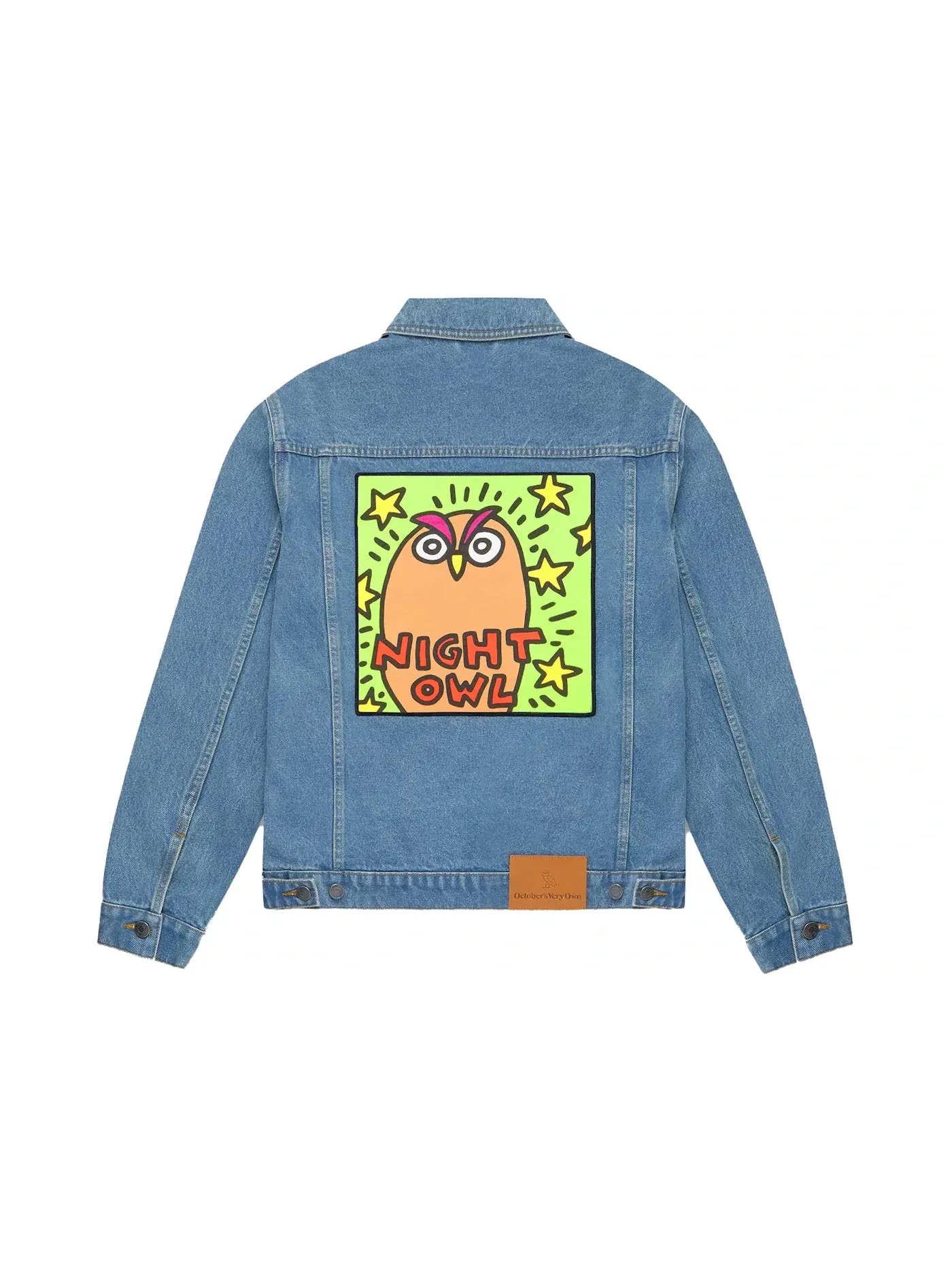 Мужская джинсовая куртка с принтом OVO x Keith Haring Denim Trucker Jacket — изображение 2 из 2, индиго