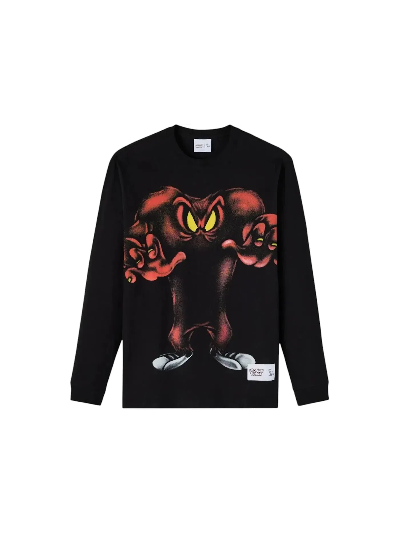 Мужская футболка с длинным рукавом с принтом OVO x Looney Tunes Gossamer OVO — изображение 1 из 2, черный