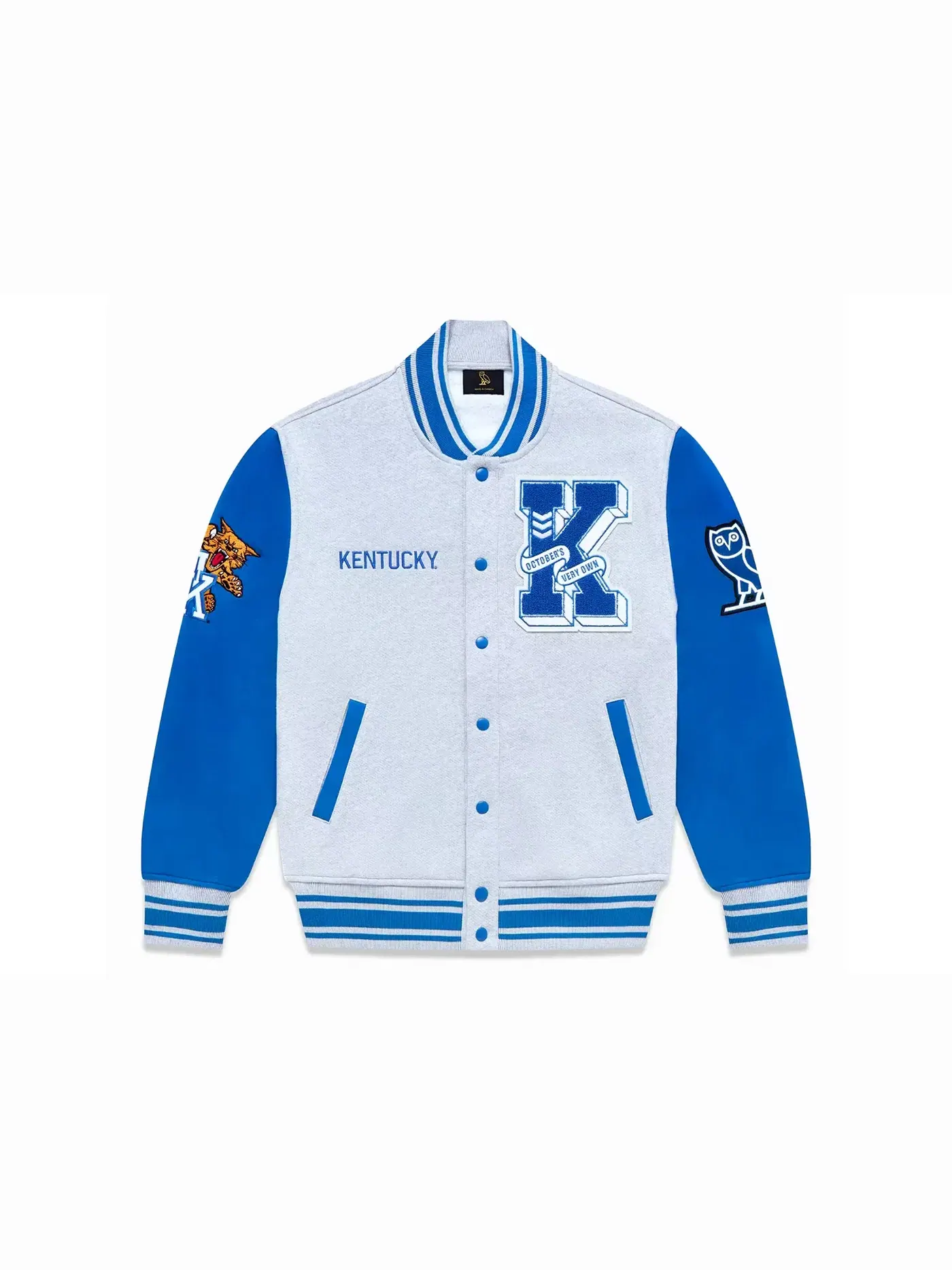 Мужская куртка-бомбер с флисом OVO Jacket — изображение 1 из 2, серый