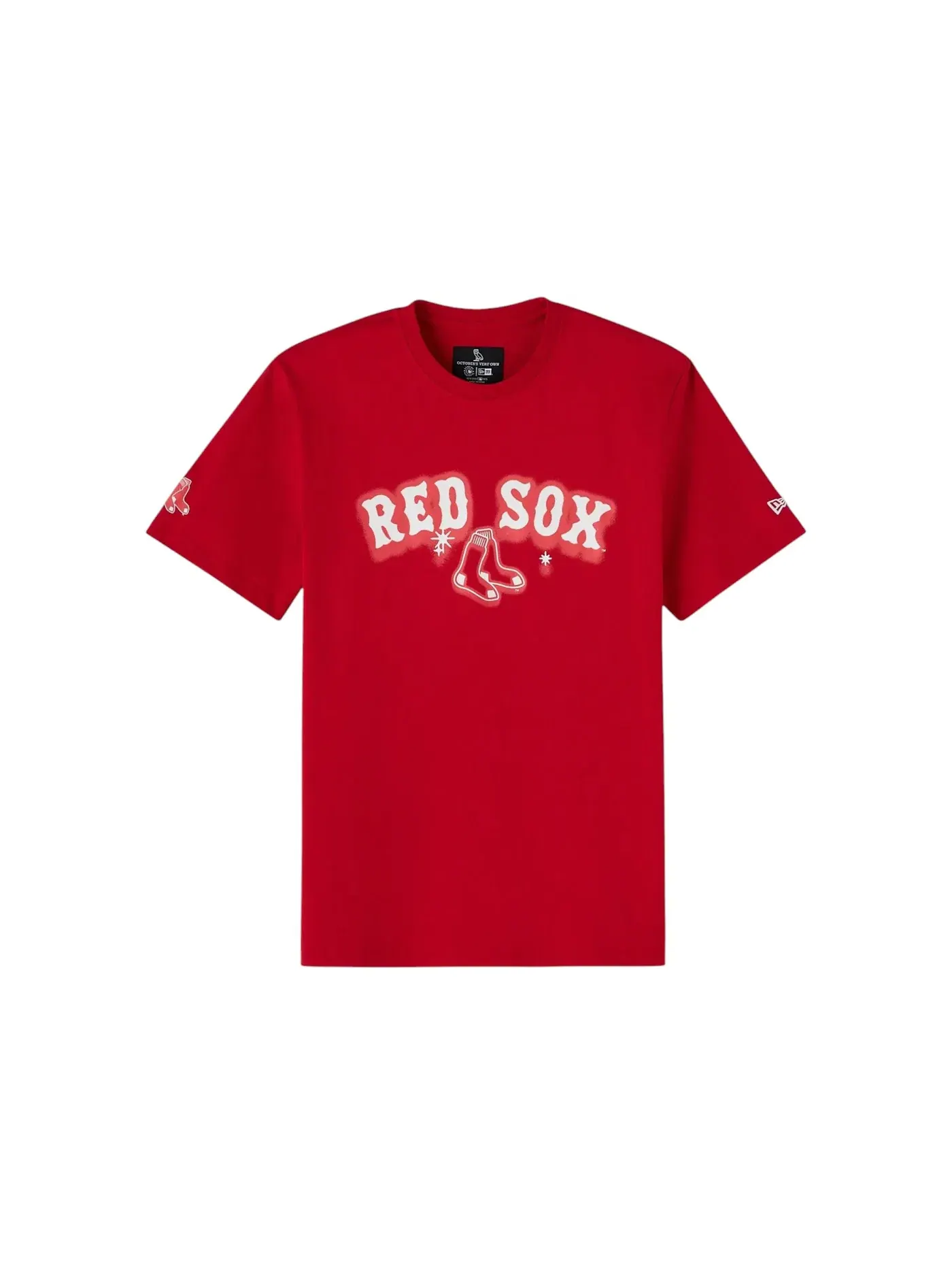 Мужская футболка с длинным рукавом OVO x New Era MLB Boston Red Sox T-shirt — изображение 1 из 2, красный
