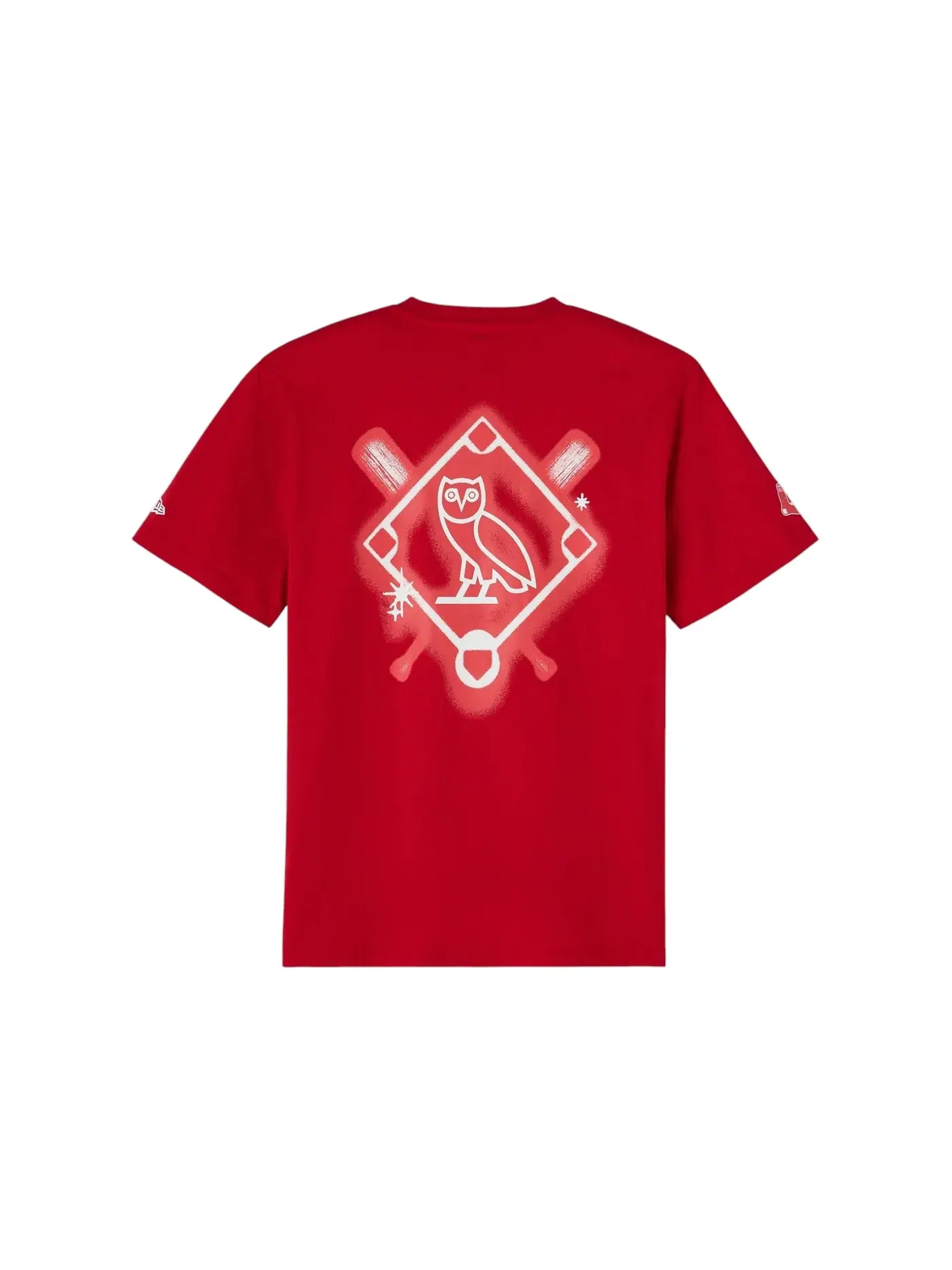 Мужская футболка с длинным рукавом OVO x New Era MLB Boston Red Sox T-shirt — изображение 2 из 2, красный