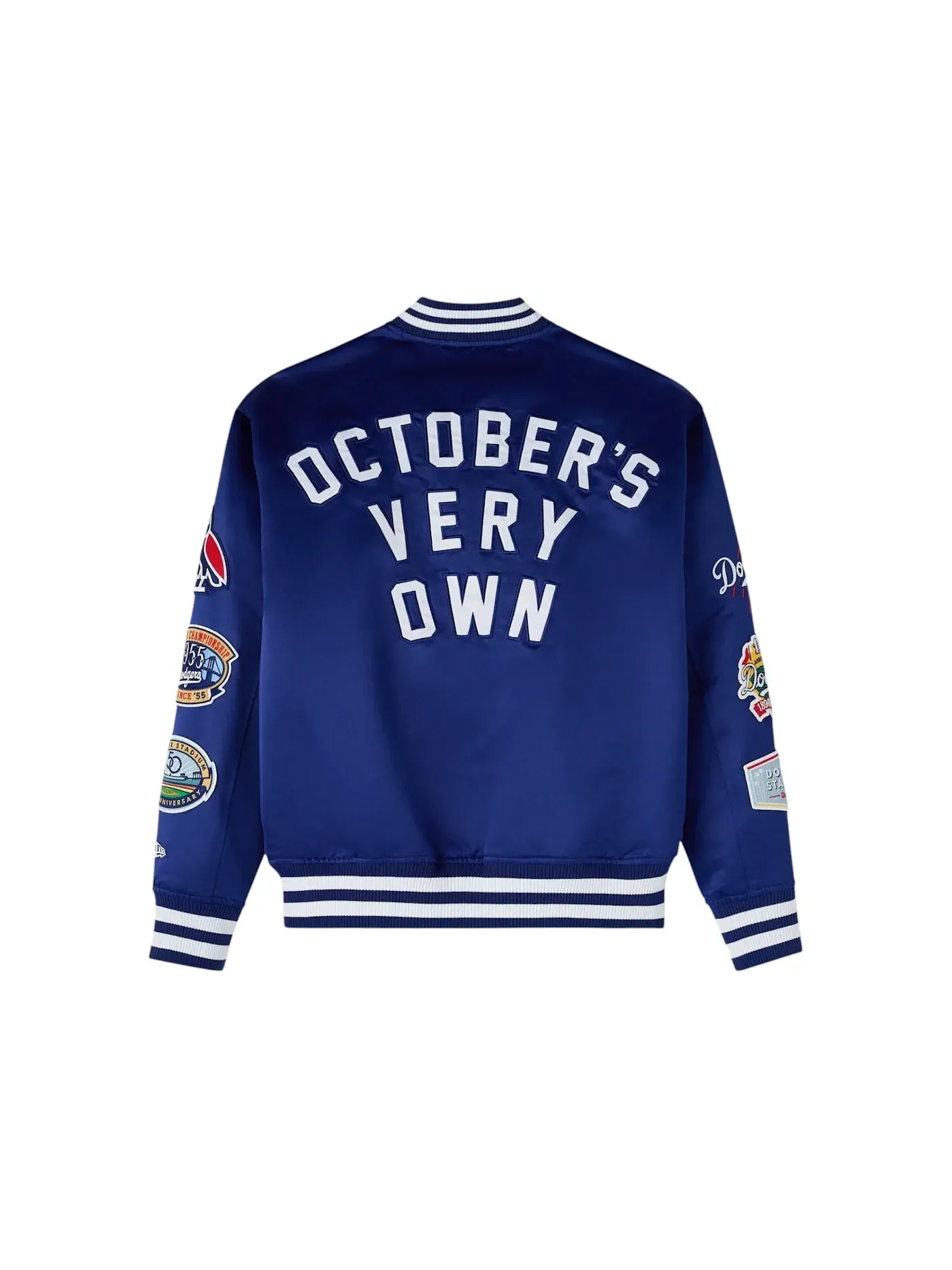 Мужская куртка-бомбер OVO x New Era MLB Los Angeles Dodgers — изображение 2 из 2, синий