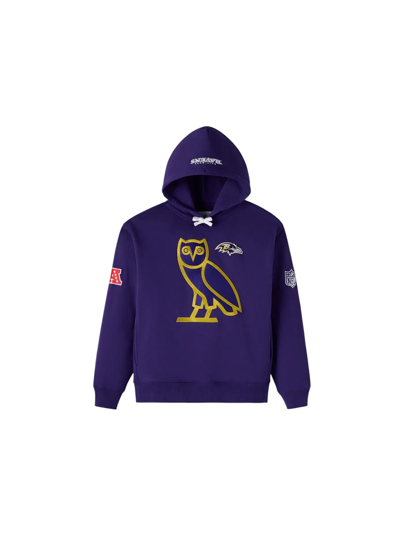 Мужской худи с принтом OVO x NFL Baltimore Ravens Icon Team Hoodie OVO — изображение 1 из 1, фиолетовый