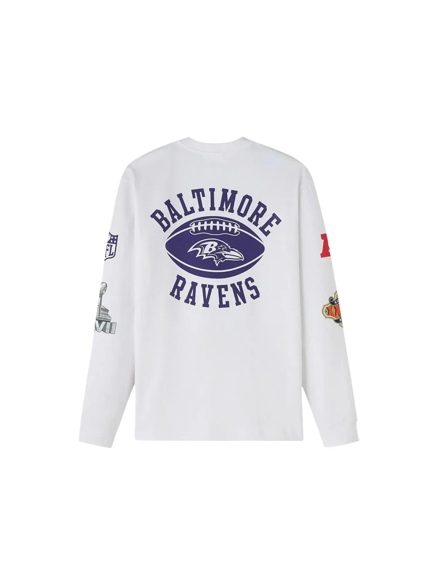 Мужская футболка с длинным рукавом OVO x NFL Baltimore Ravens Tee — изображение 2 из 2, белый