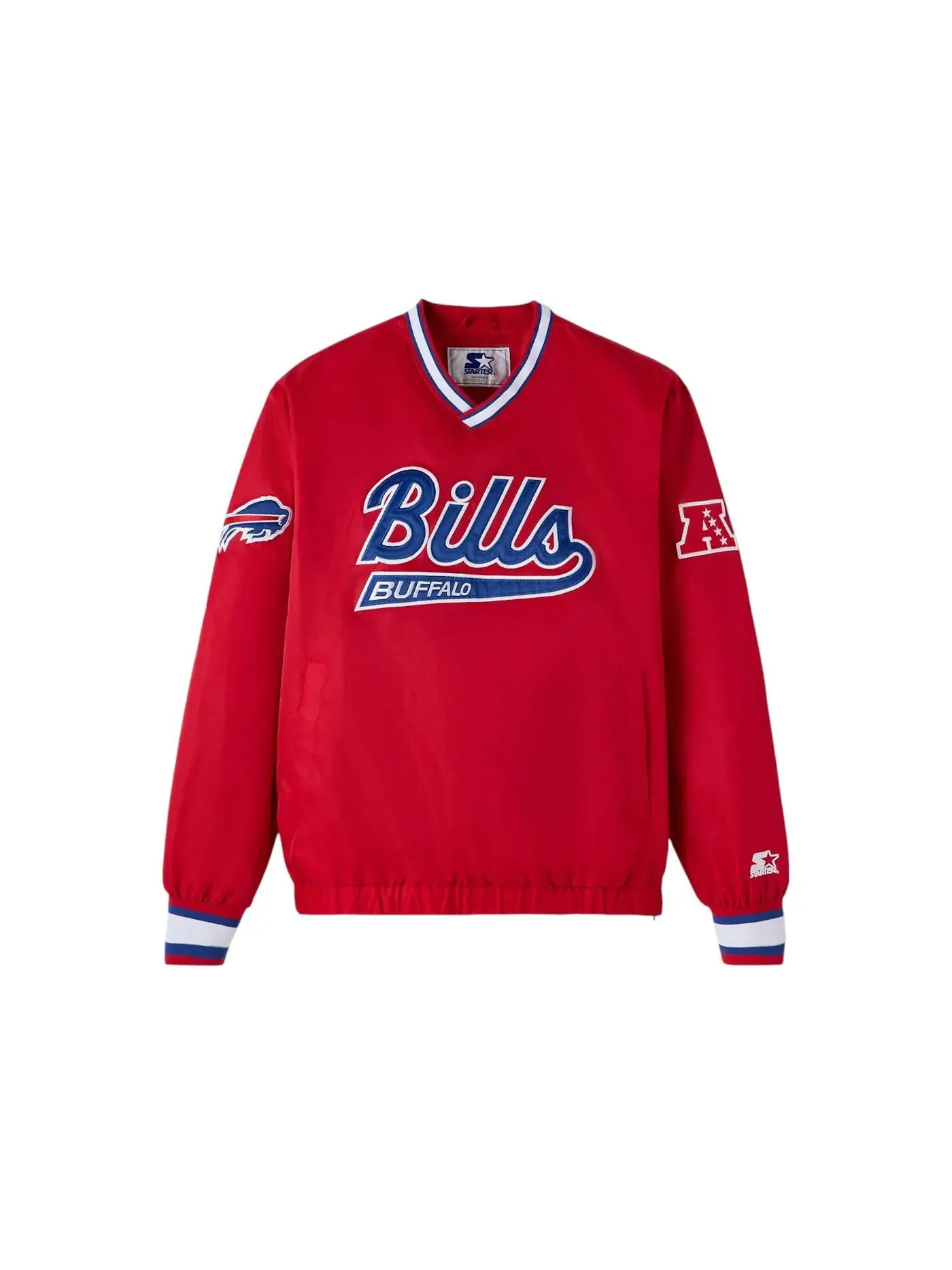 Мужская куртка-пуловер с принтом OVO x NFL Buffalo Bills Starter Trainer Pullover Jacket OVO — изображение 1 из 2, красный