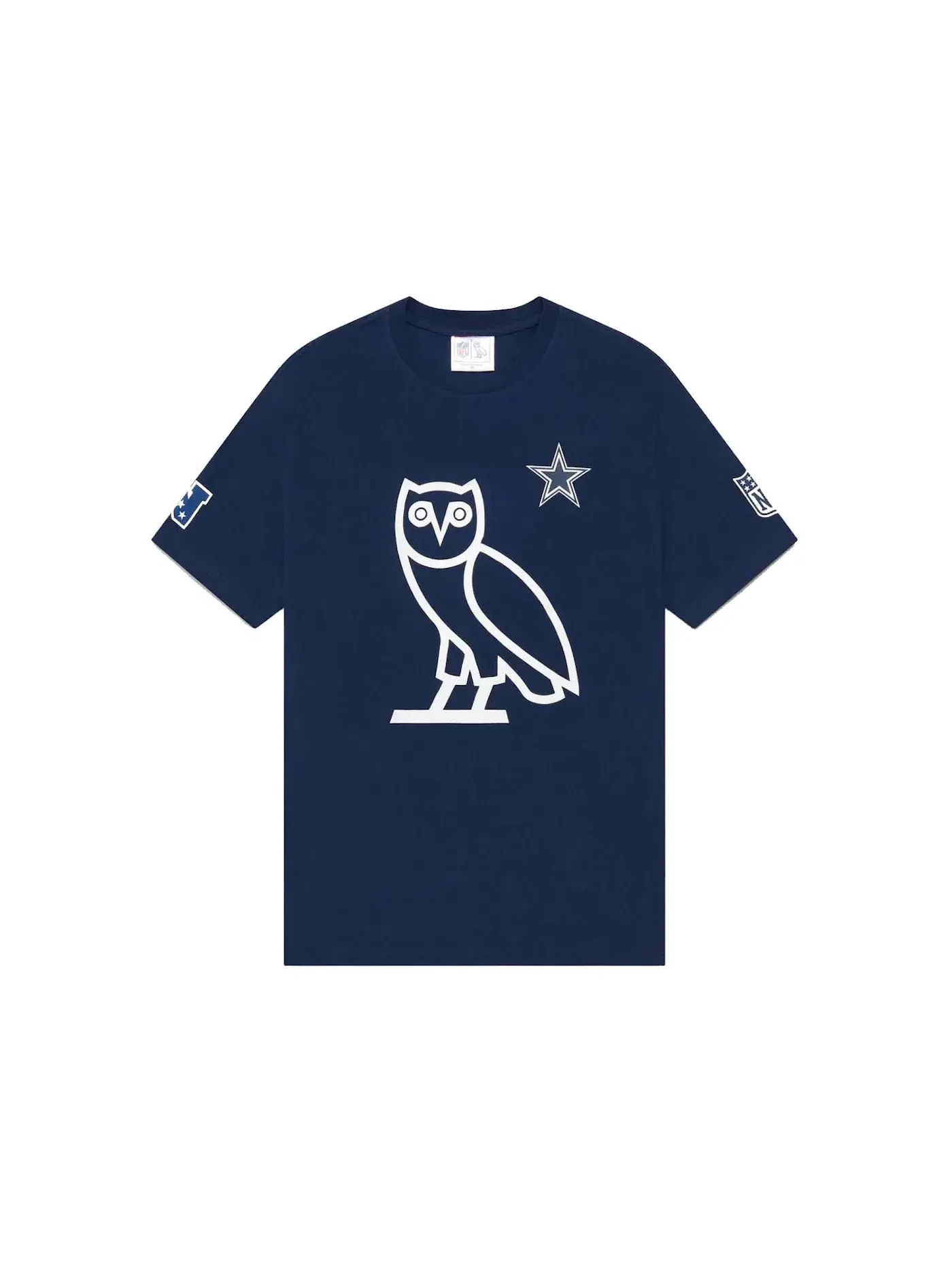 Мужская футболка с принтом OVO x NFL Dallas Cowboys OG Owl T-Shirt OVO — изображение 1 из 2, темно-синий