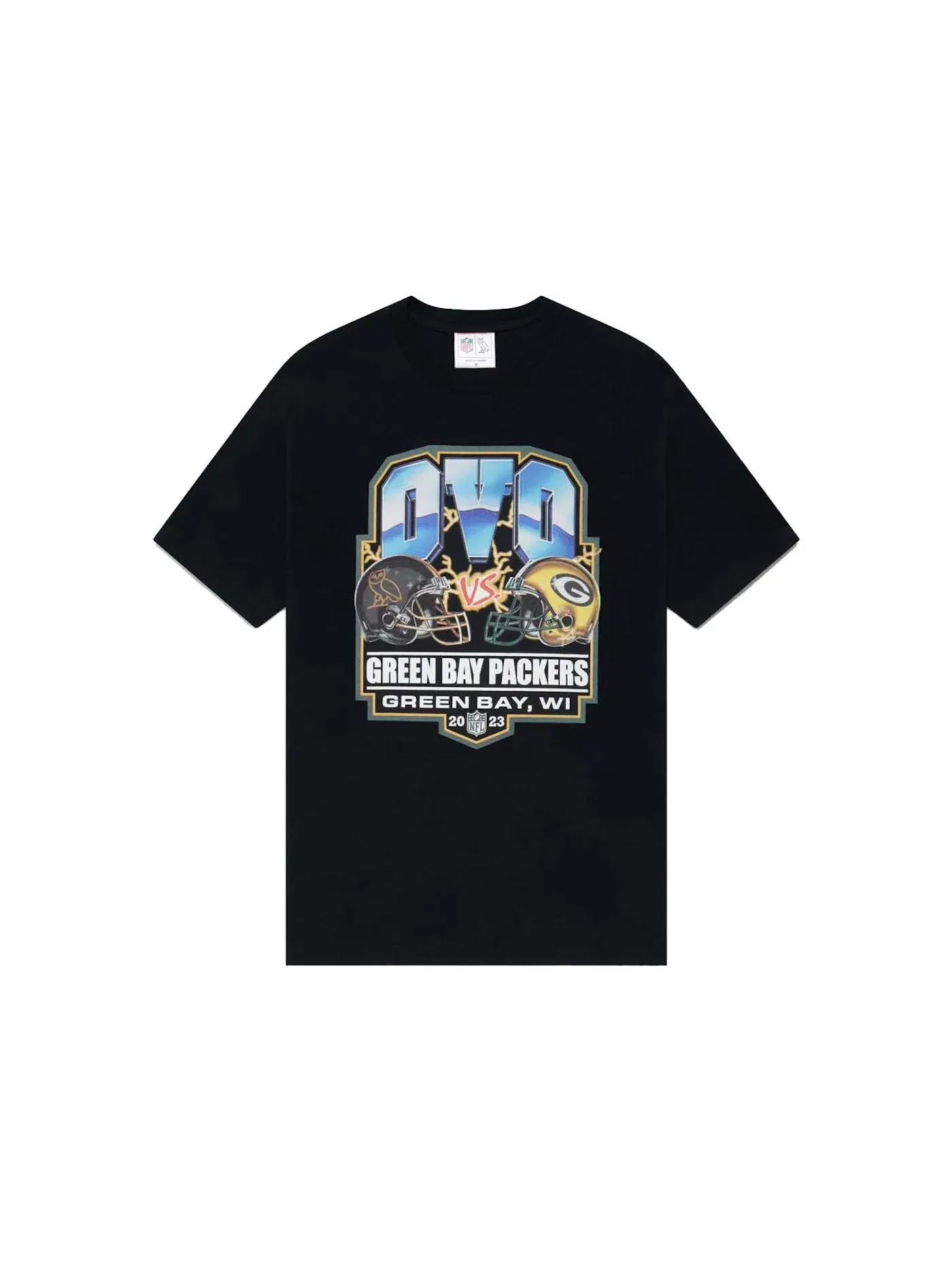 Мужская футболка с принтом OVO x NFL Green Bay Packers Game Day T-Shirt — изображение 1 из 2, черный