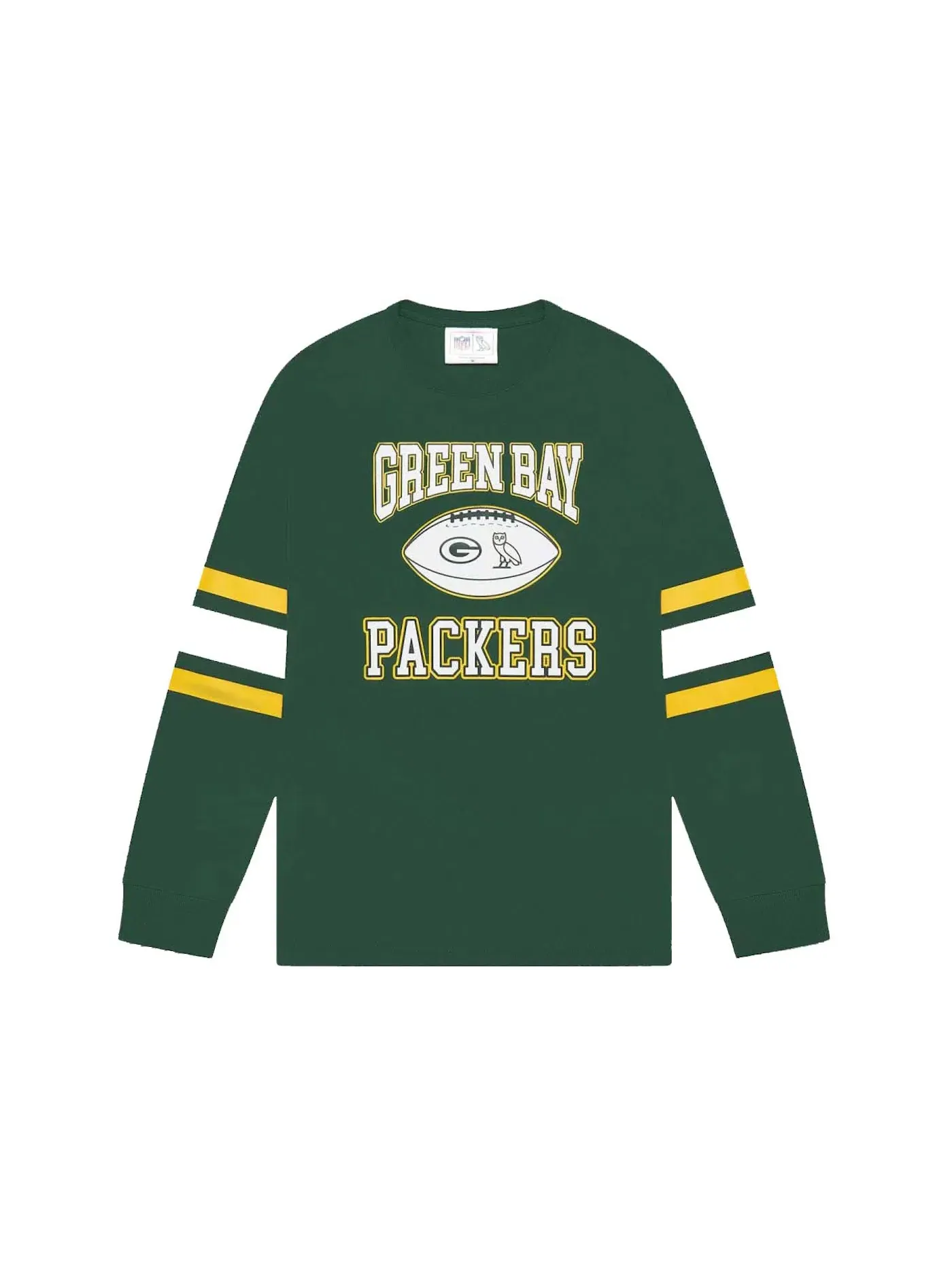 Мужская футболка с длинным рукавом OVO NFL Green Bay Packers — изображение 1 из 1, зеленый