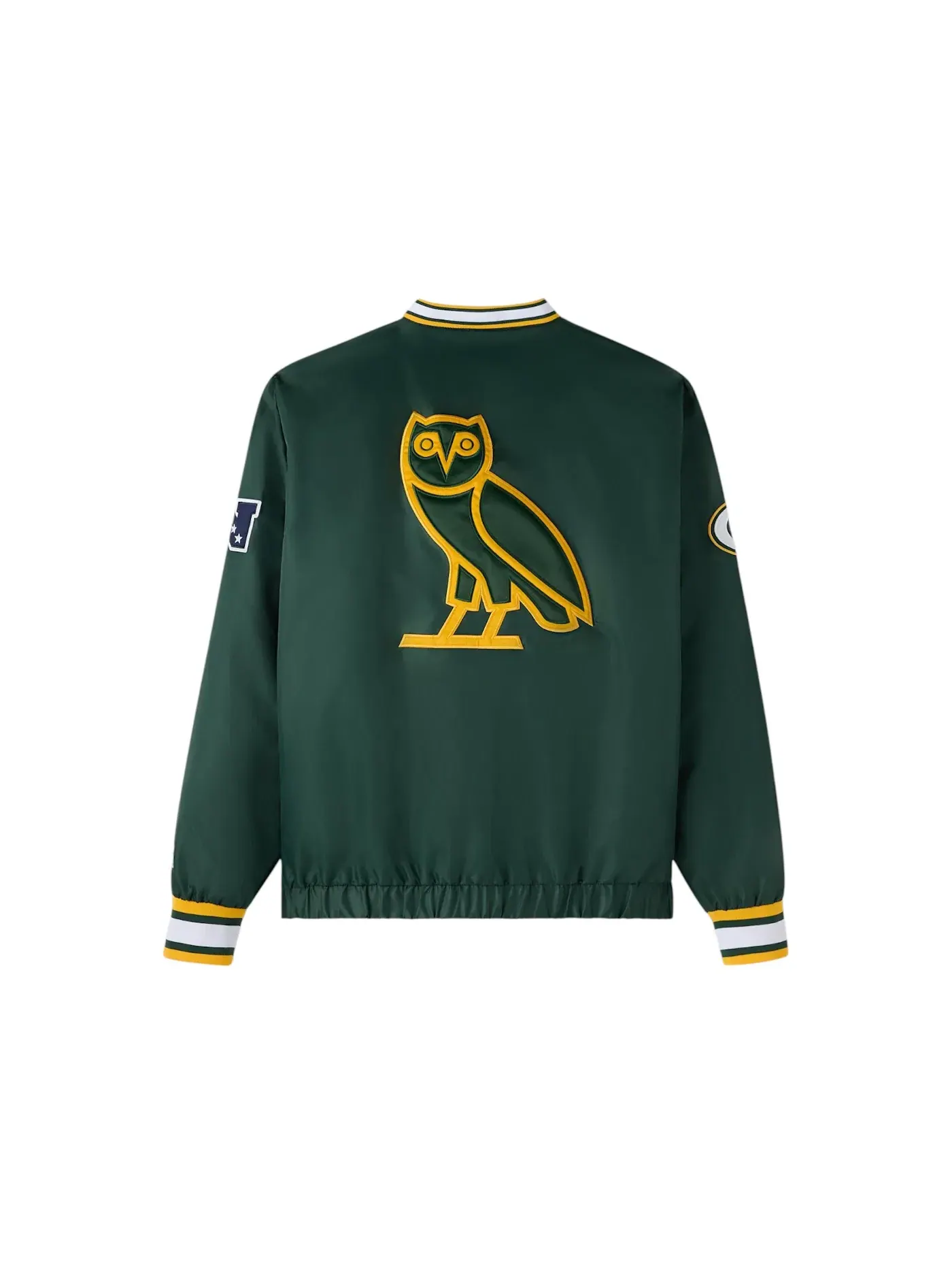 Мужская куртка-пуловер с принтом OVO x NFL Green Bay Packers Starter Trainer Pullover Jacket — изображение 2 из 2, зеленый