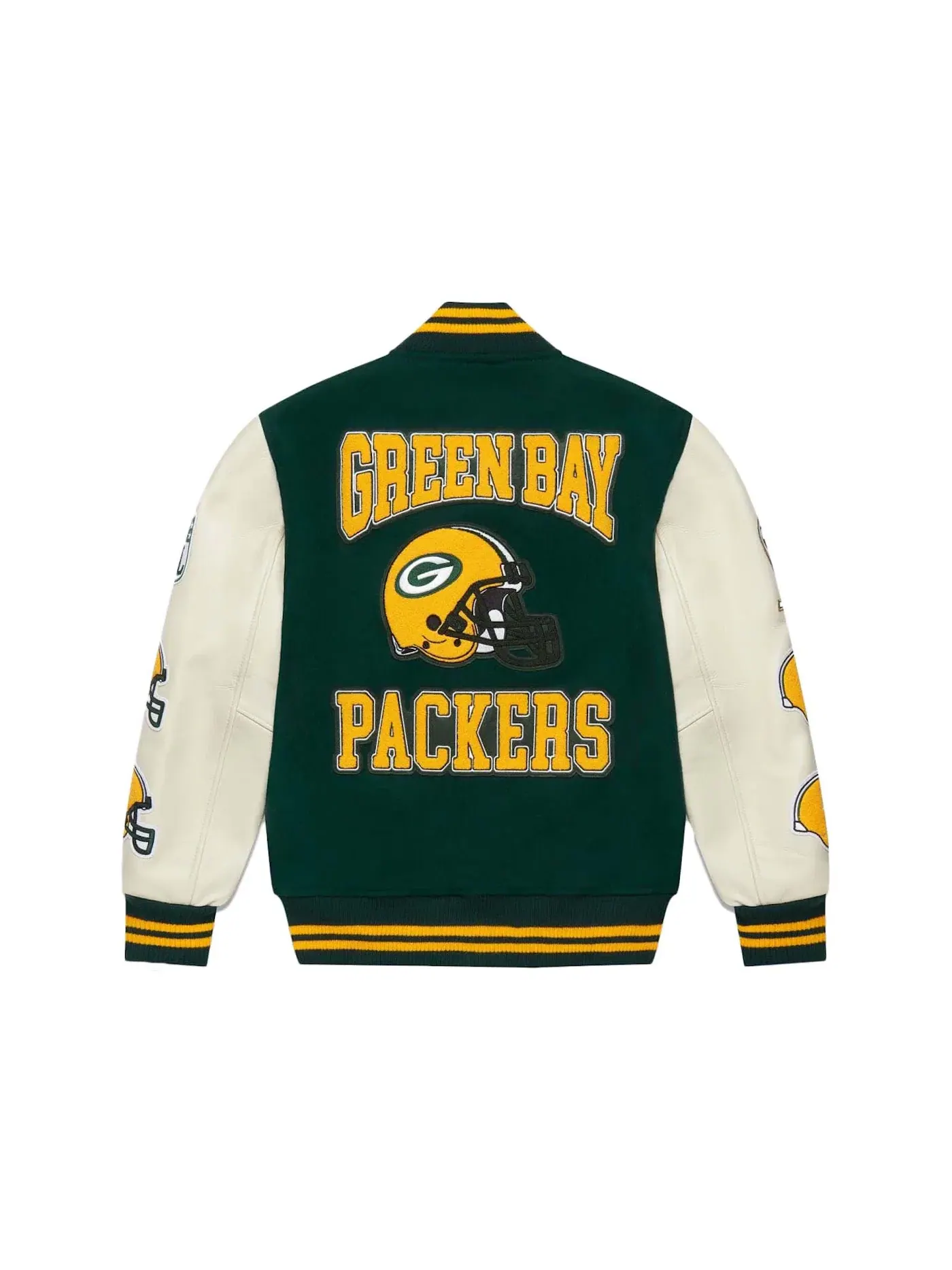 Мужская бомбер-куртка с дизайном Green Bay Packers бренда OVO — изображение 2 из 2, зеленый