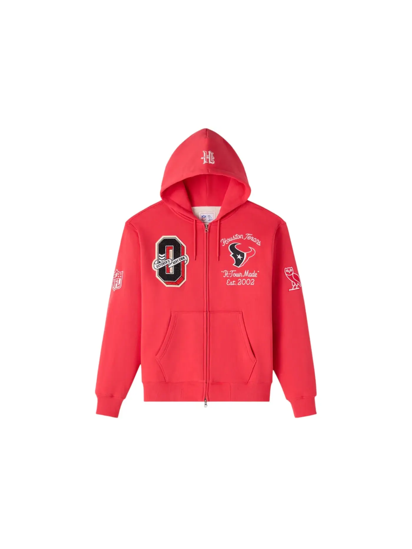 Мужская худи с вафельным утеплителем OVO x NFL Houston Texans Waffle Lined Hoodie — изображение 1 из 2, красный