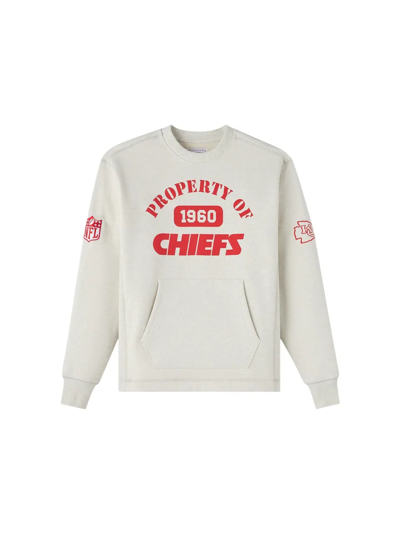 Мужской свитшот с принтом OVO x NFL Kansas City Chiefs Sweatshirt — изображение 1 из 2, серый