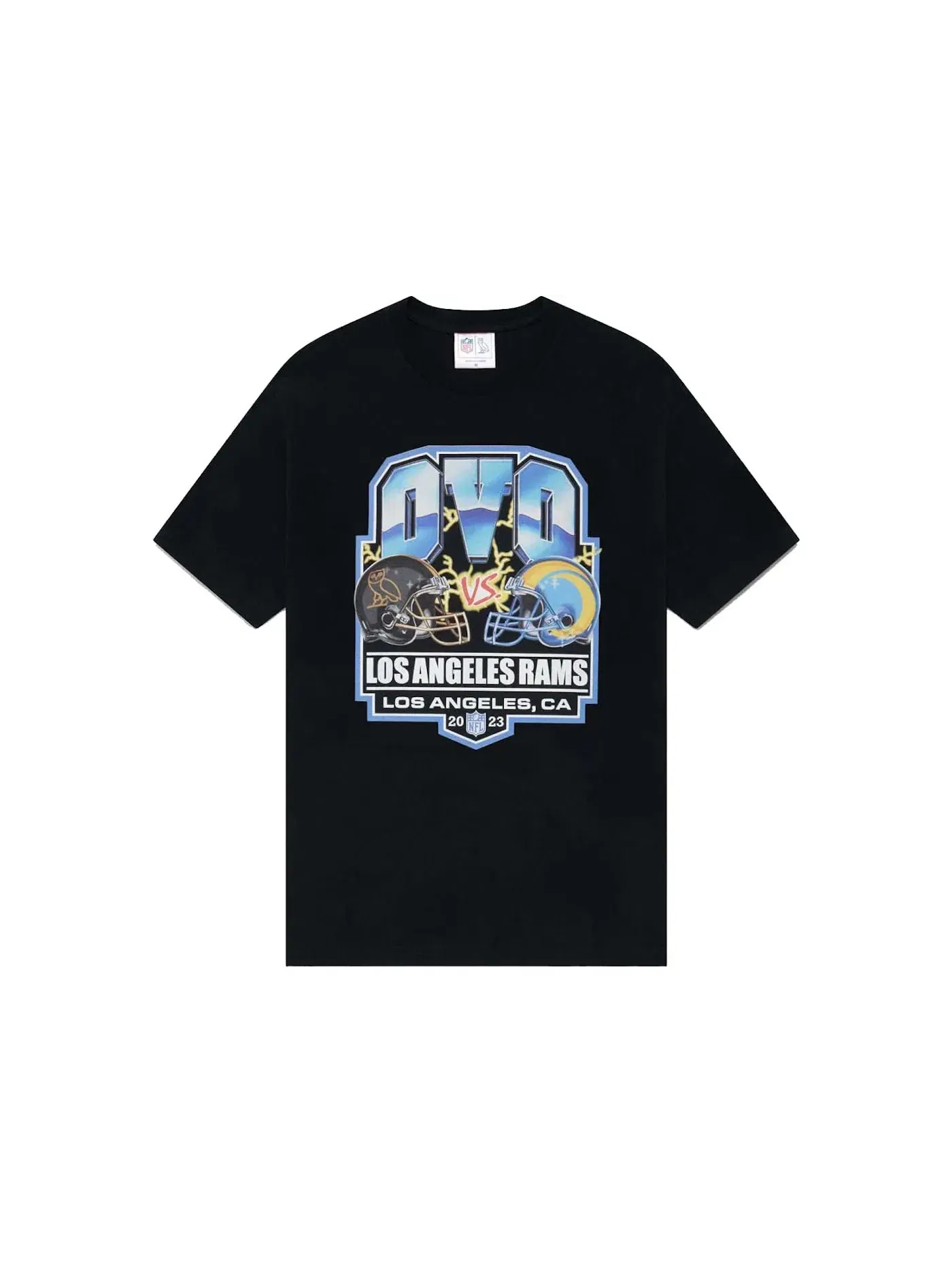 Мужская футболка с принтом OVO x NFL Los Angeles Rams Game Day T-Shirt OVO — изображение 1 из 2, черный