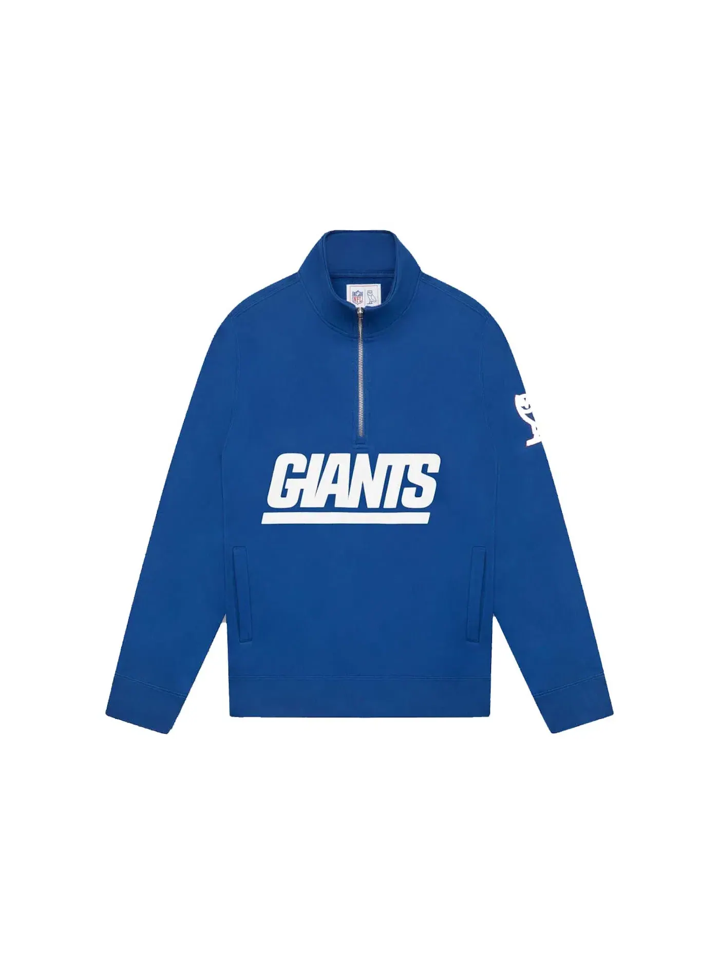 Мужская толстовка с четверть-застежкой и высокой горловиной OVO x NFL New York Giants — изображение 1 из 2, синий