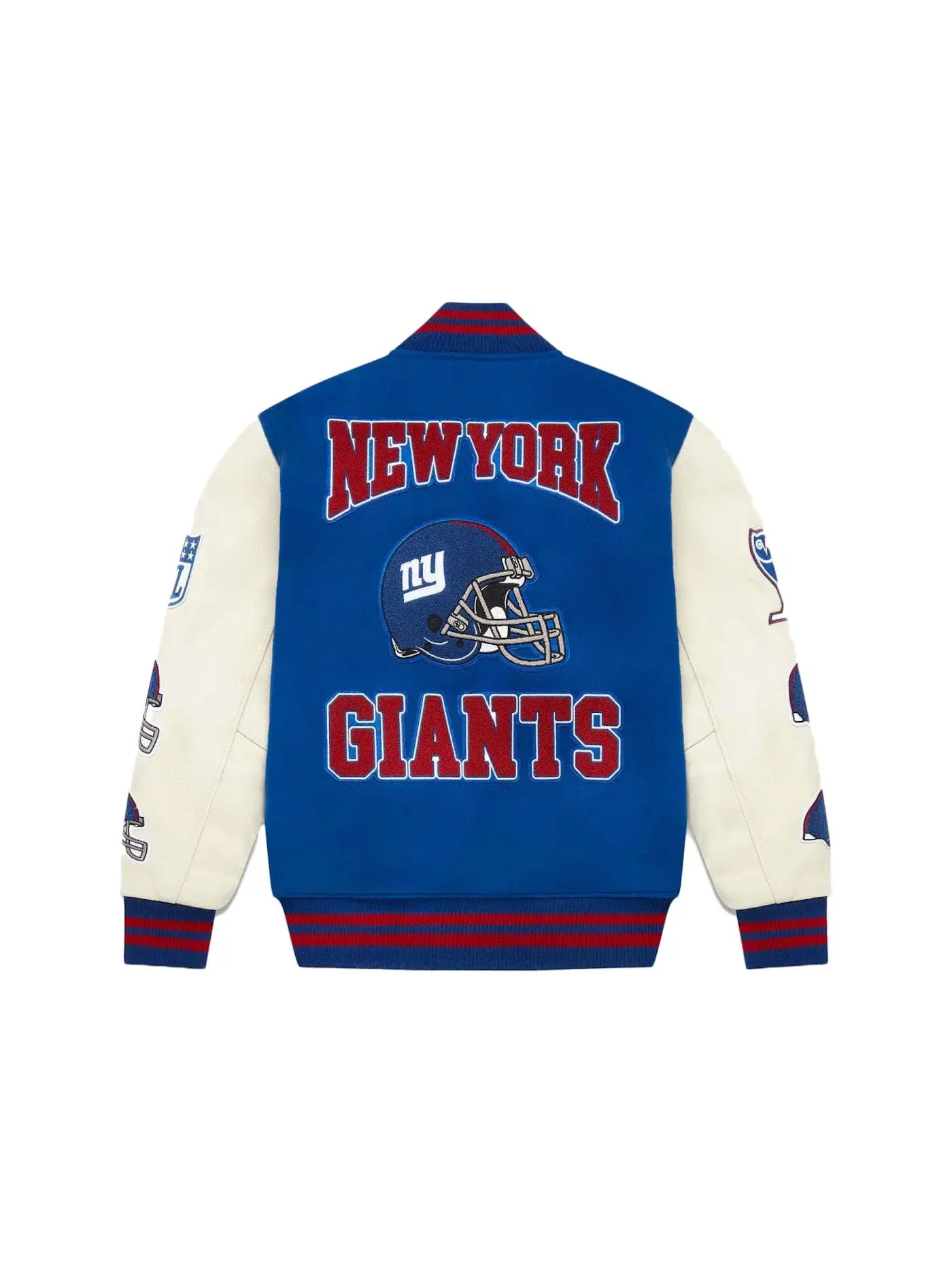Мужская куртка-бомбер с принтом OVO x NFL New York Giants Varsity Jacket — изображение 2 из 2, синий