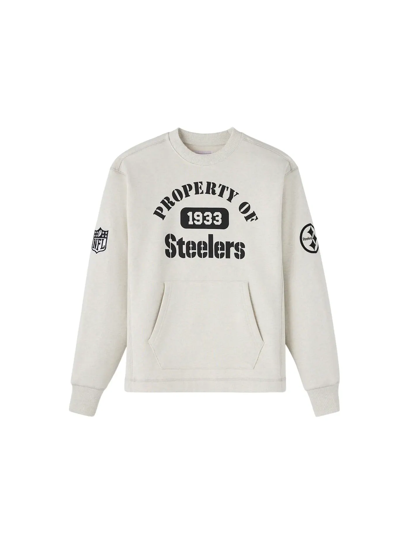 Мужской свитшот с принтом OVO x NFL Pittsburgh Steelers Sweatshirt OVO — изображение 1 из 2, серый