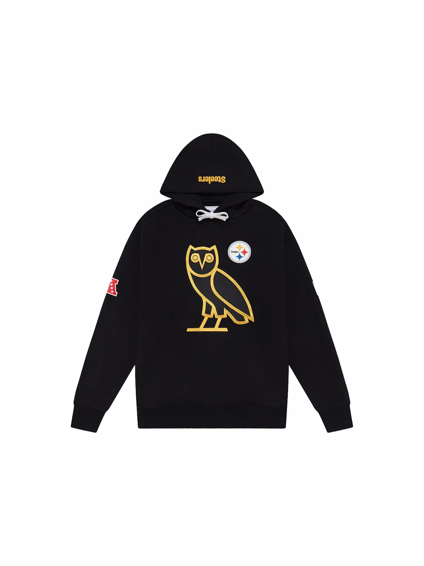 Мужская худи с длинным рукавом OVO x NFL Pittsburgh Steelers OG Hoodie — изображение 1 из 2, черный
