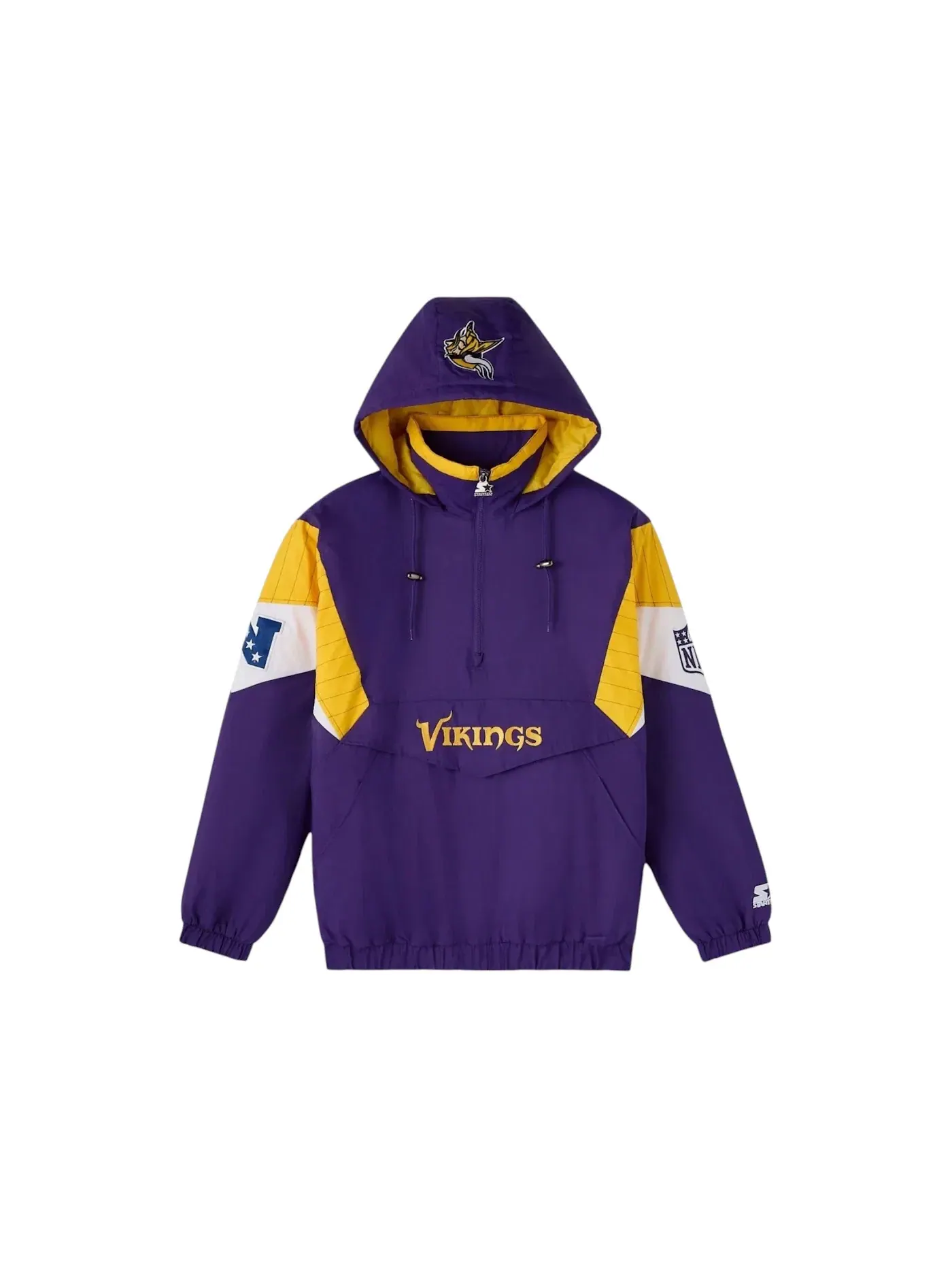 Мужская куртка-полузамок с принтом Minnesota Vikings OVO — изображение 1 из 2, фиолетовый