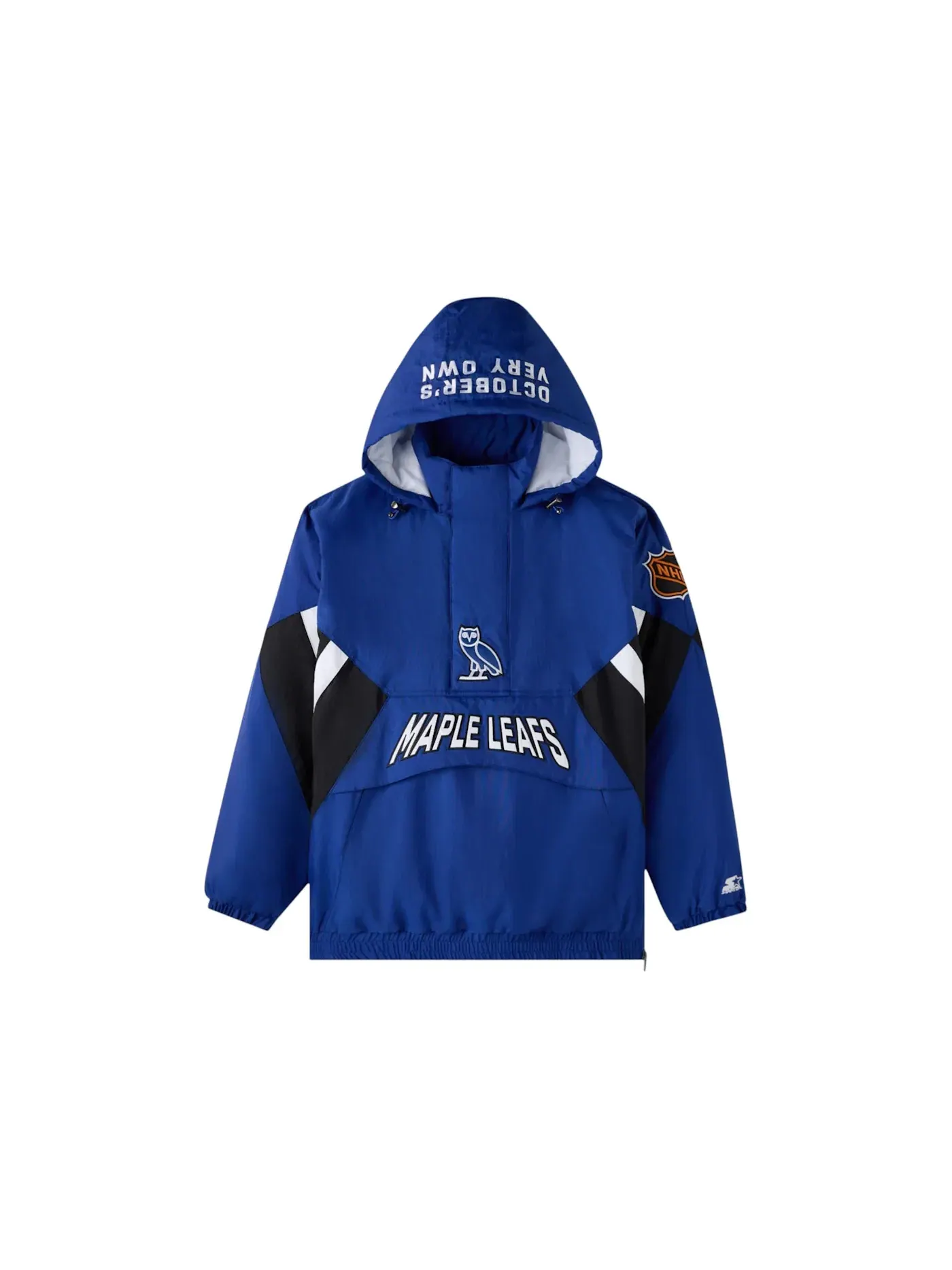 Мужская куртка-худи на молнии OVO x NHL Starter Toronto Maple Leafs Hooded Half Zip Jacket — изображение 1 из 2, синий