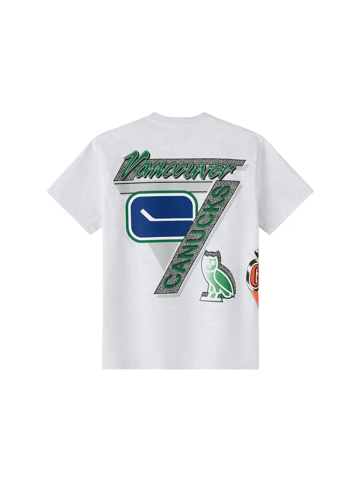 Мужская футболка с принтом OVO x NHL Vancouver Canucks 90's Graphic T-shirt OVO — изображение 2 из 2, серый