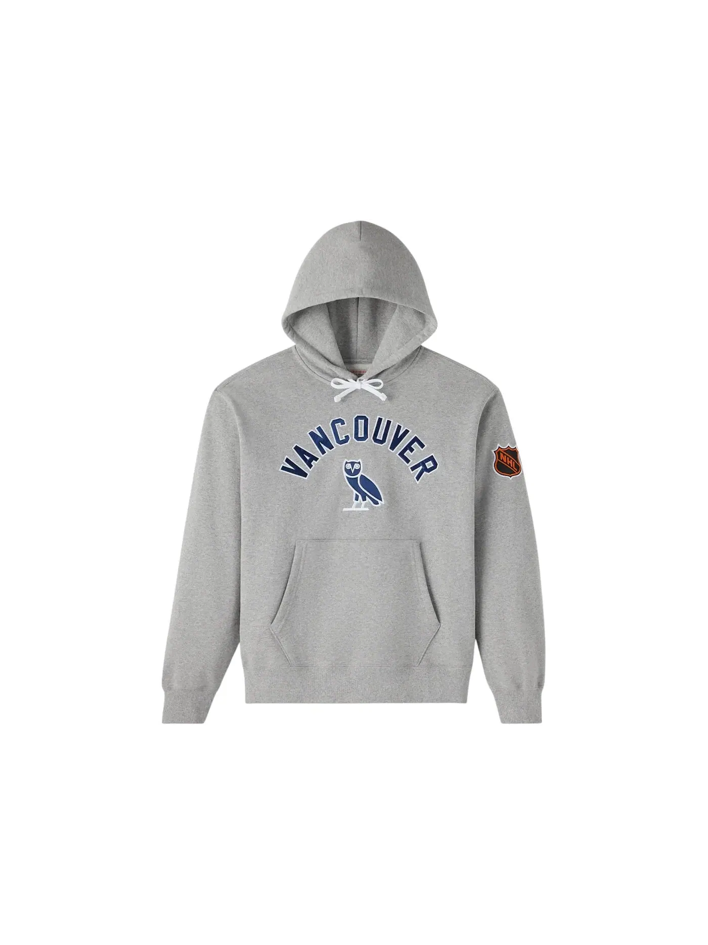 Мужская худи тренировочная OVO x NHL Vancouver Canucks Team Training Hoodie — изображение 1 из 2, серый