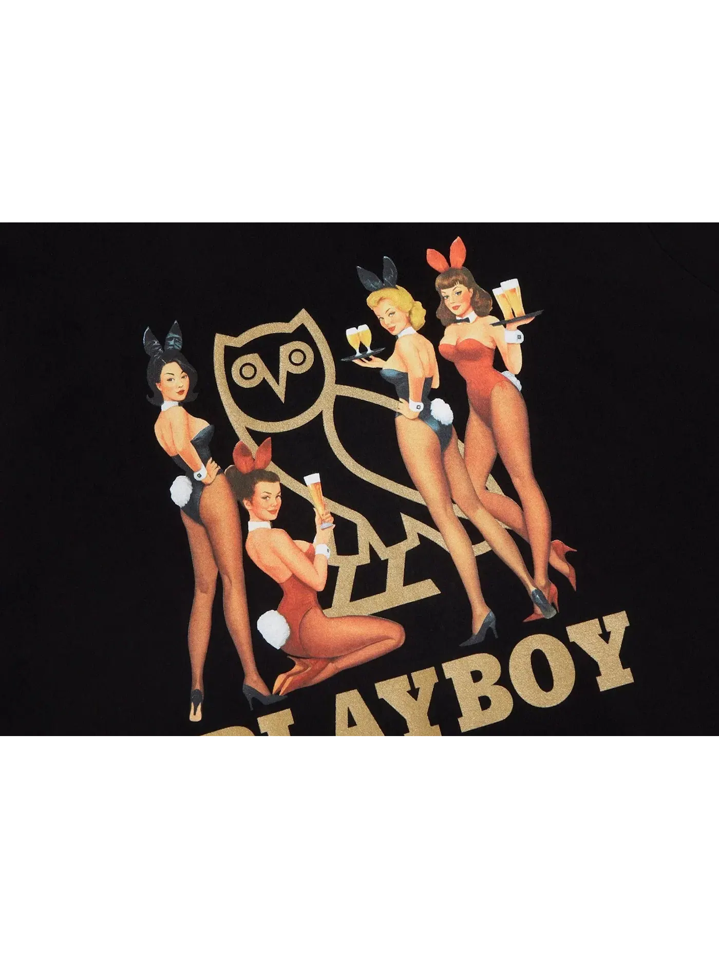 Мужская футболка с принтом T-shirt OVO — изображение 2 из 2, черный