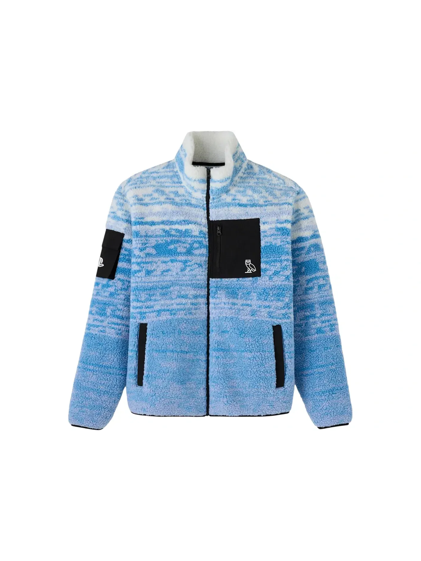 Мужская куртка из флиса с принтом OVO x PlayStation Static Sherpa Jacket OVO — изображение 1 из 2, синий