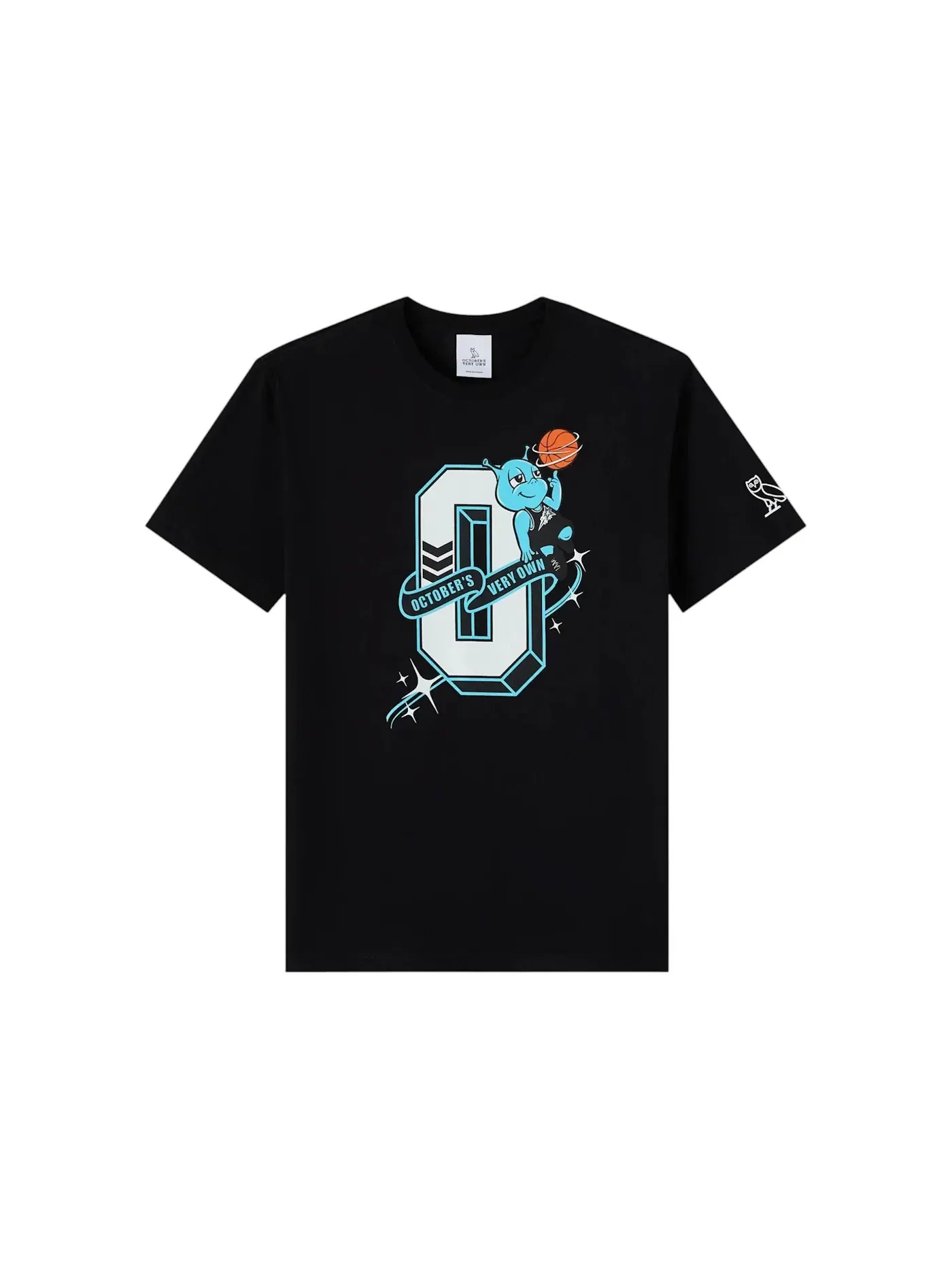 Мужская футболка с принтом OVO x Scarborough Shooting Stars Varsity O T-shirt OVO — изображение 1 из 1, черный