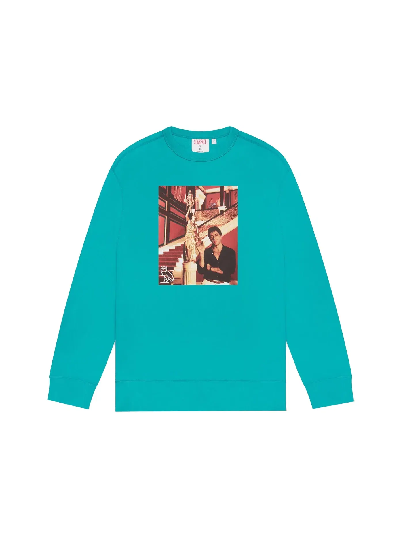 Мужской свитшот с принтом OVO x Scarface Crewneck — изображение 1 из 2, синий
