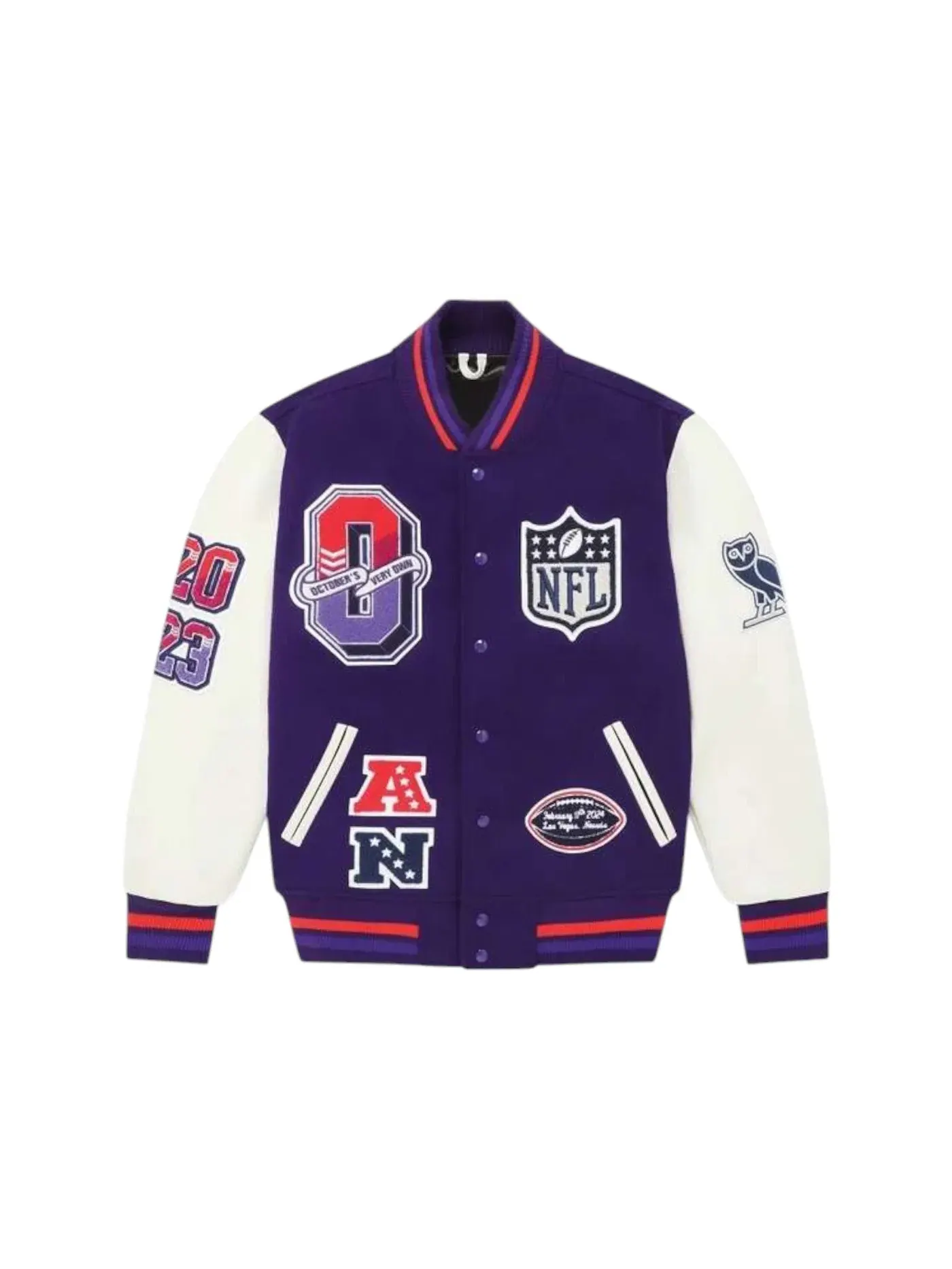 Мужская бомбер OVO Jacket — изображение 1 из 2, фиолетовый