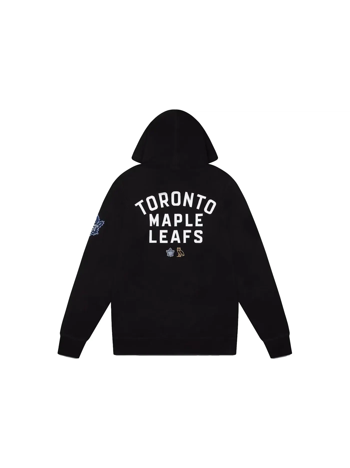 Мужской худи с принтом OVO x Toronto Maple Leafs Chenille Owl OVO — изображение 2 из 2, черный