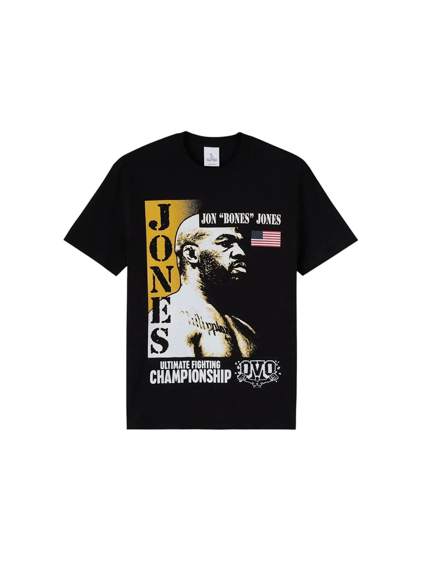 Мужская футболка с принтом OVO x UFC Fighters Jon Jones T-Shirt OVO — изображение 1 из 2, черный