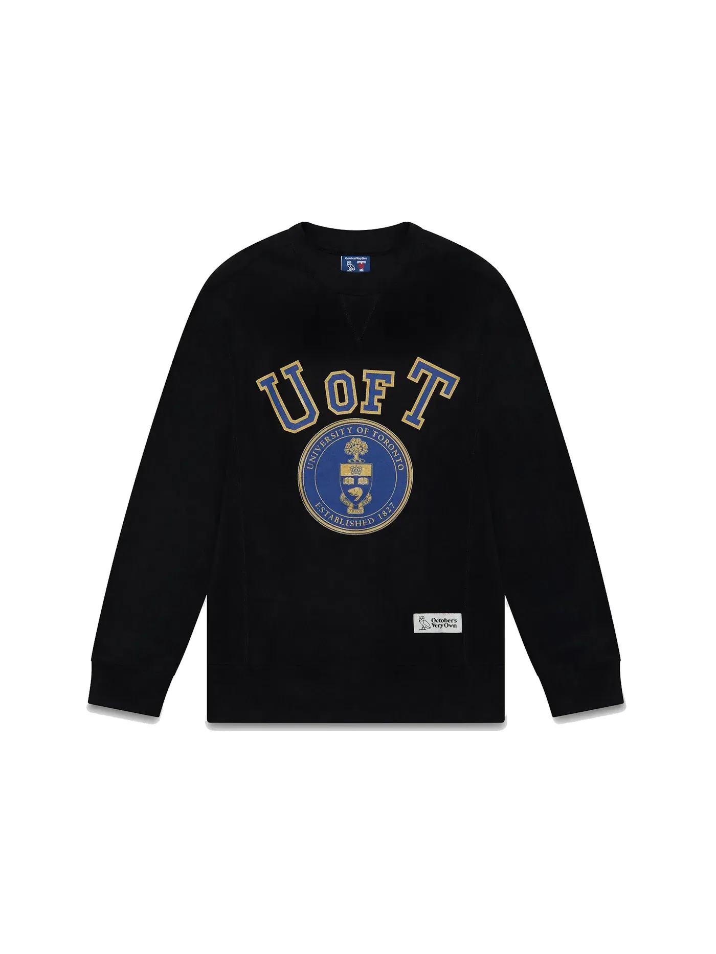 Мужской свитшот с принтом Crewneck OVO — изображение 1 из 2, черный