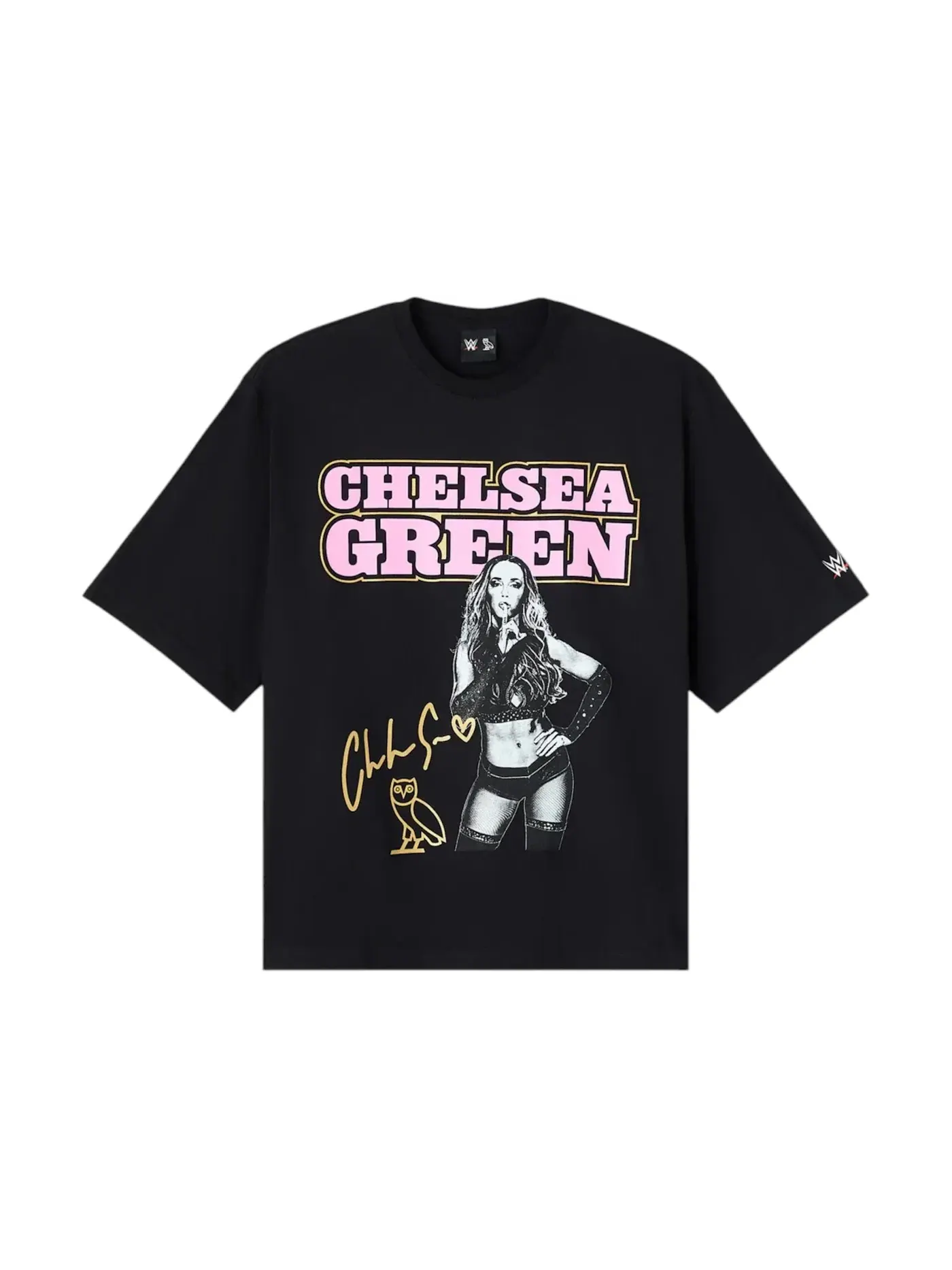 Мужская футболка с принтом OVO x WWE Chelsea Green T-Shirt Black — изображение 1 из 2, черный