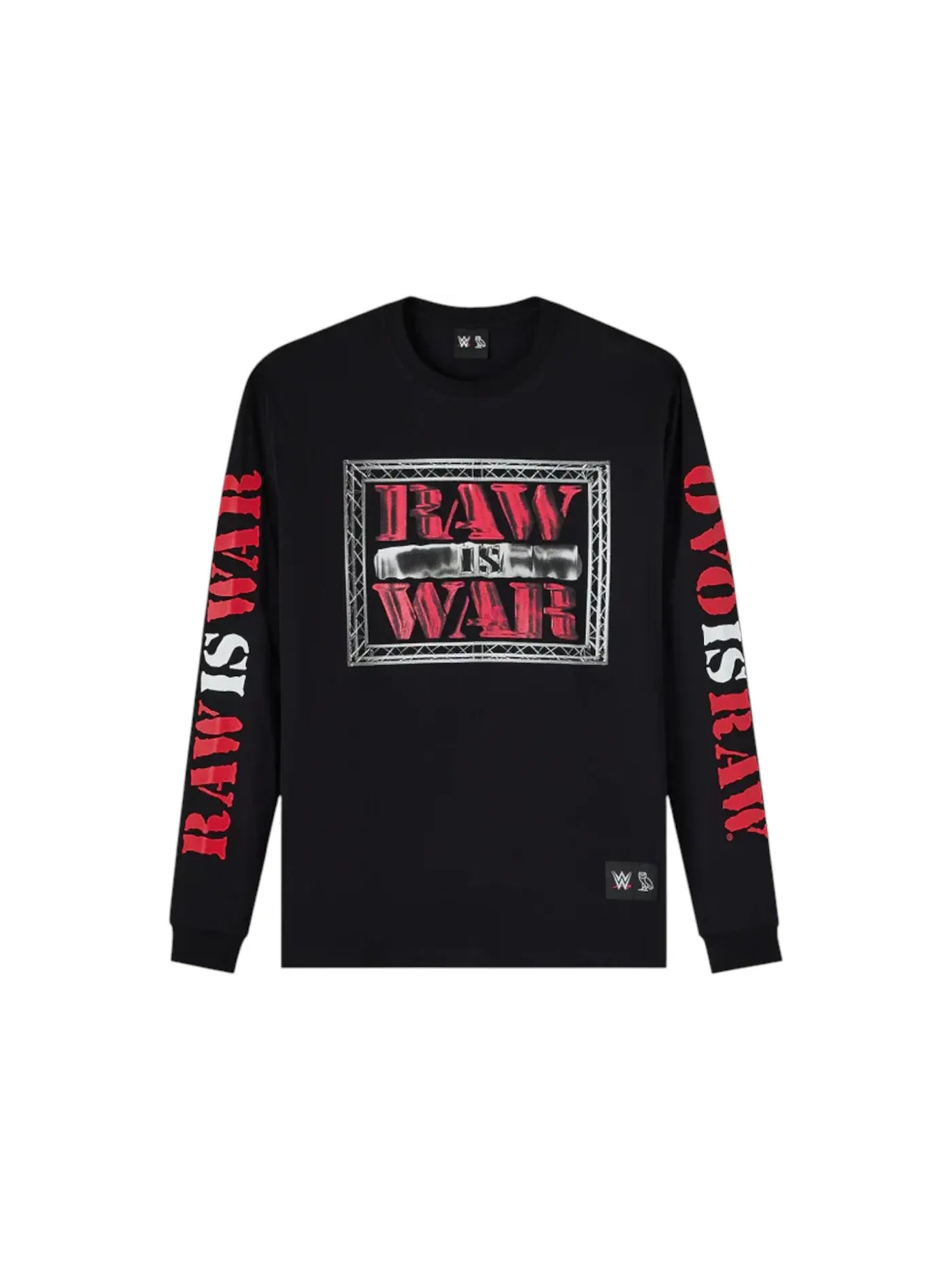 Мужская футболка с длинным рукавом OVO x WWE Raw is War Tee OVO — изображение 1 из 2, черный