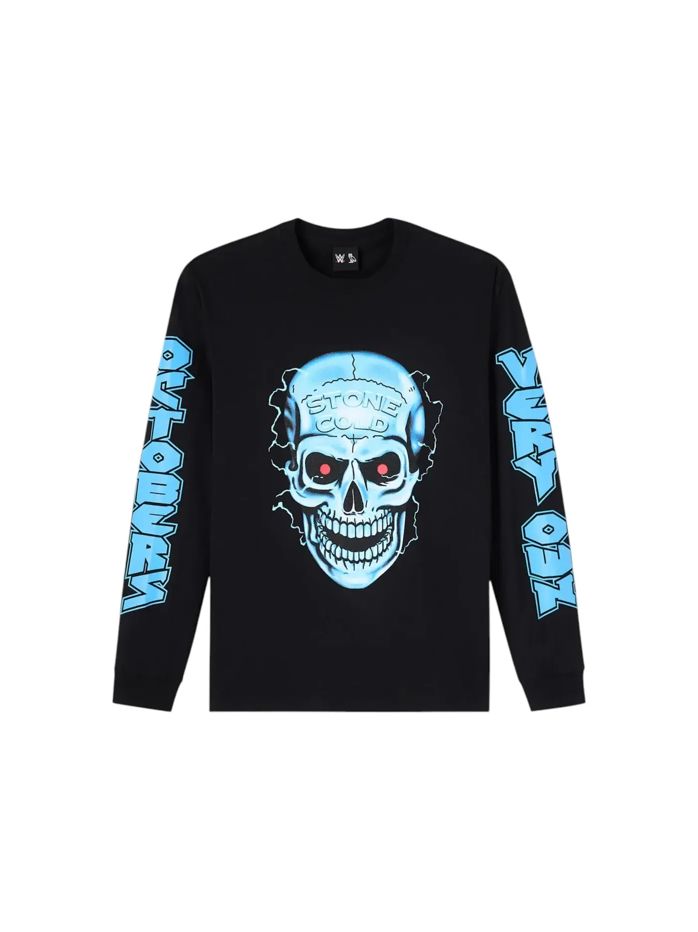Мужская футболка с длинным рукавом OVO x WWE Stone Cold Steve Austin L/S Tee — изображение 1 из 2, черный