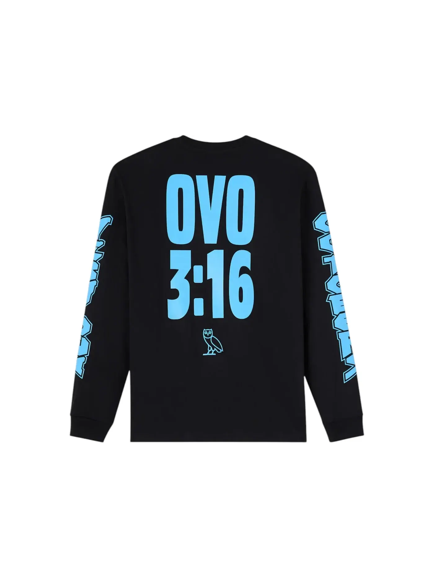 Мужская футболка с длинным рукавом OVO x WWE Stone Cold Steve Austin L/S Tee — изображение 2 из 2, черный