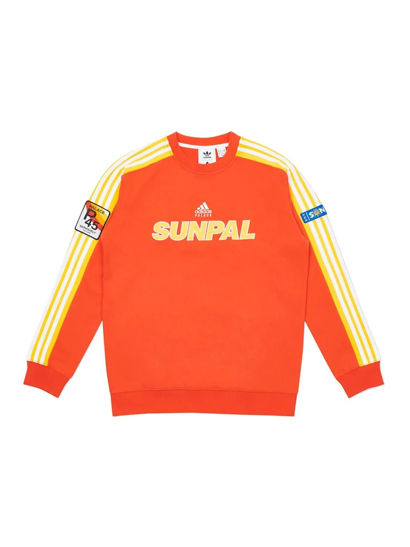Мужской свитшот с принтом Palace Crewneck — изображение 2 из 2, яркий оранжевый