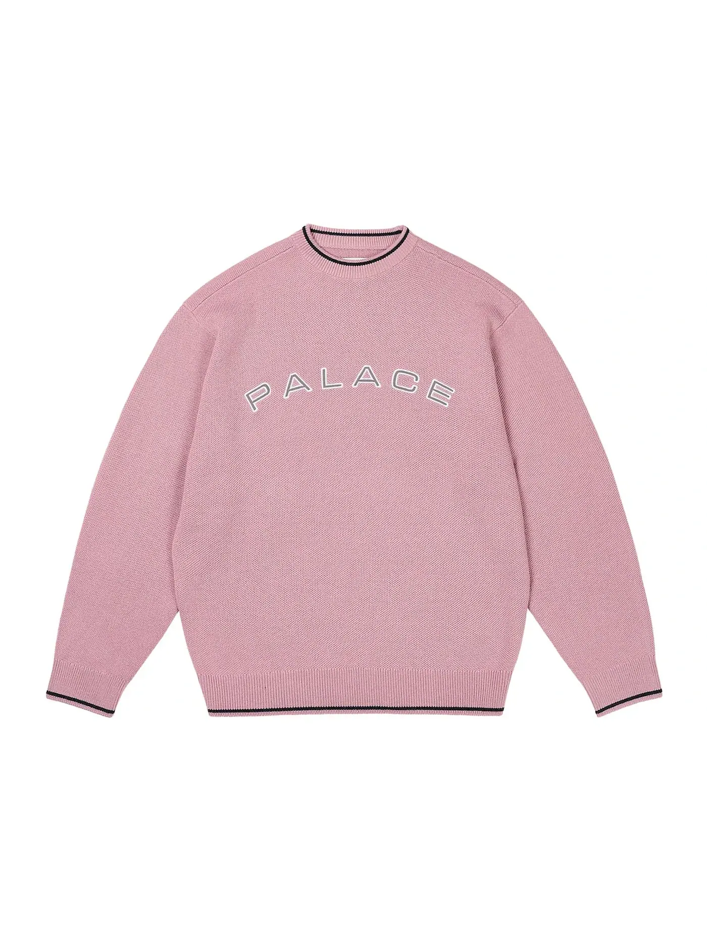 Мужской свитер с вязаным узором Palace Arc Knit — изображение 1 из 2, розовый