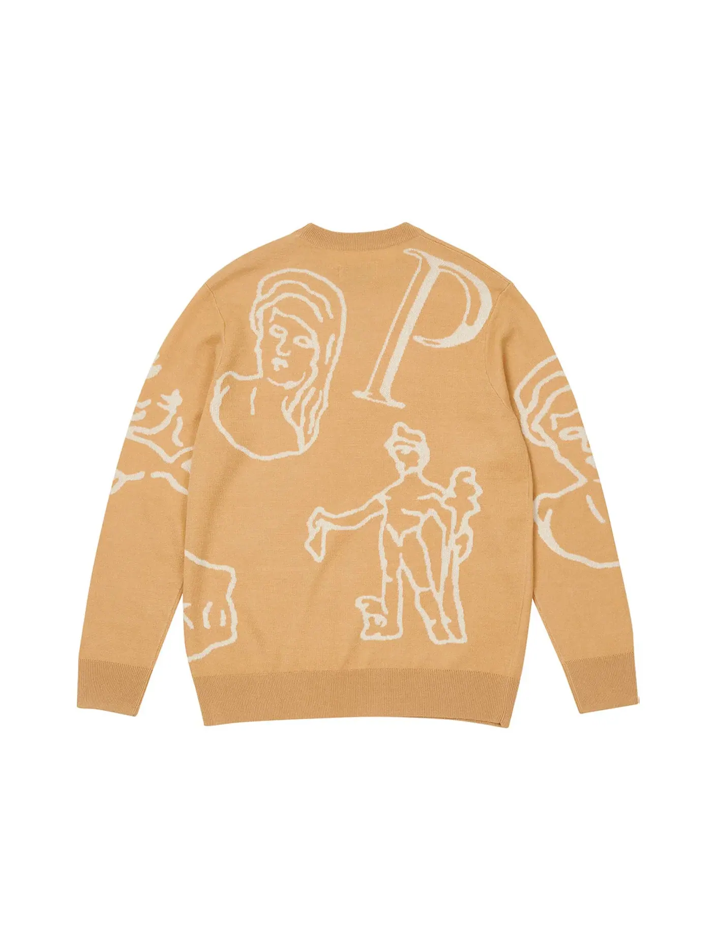 Мужской свитер с принтом Palace Knit — изображение 2 из 2, верблюжий