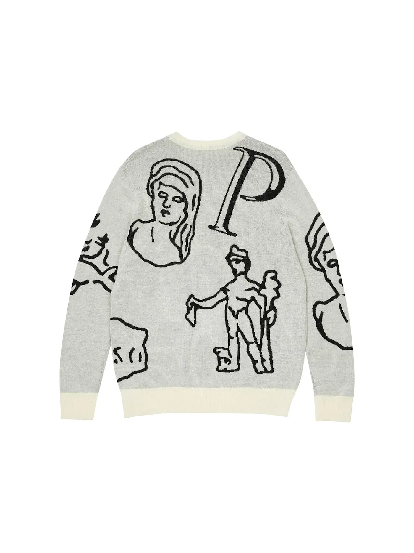 Мужской свитер с принтом Palace Archaeology Knit — изображение 2 из 2, белый