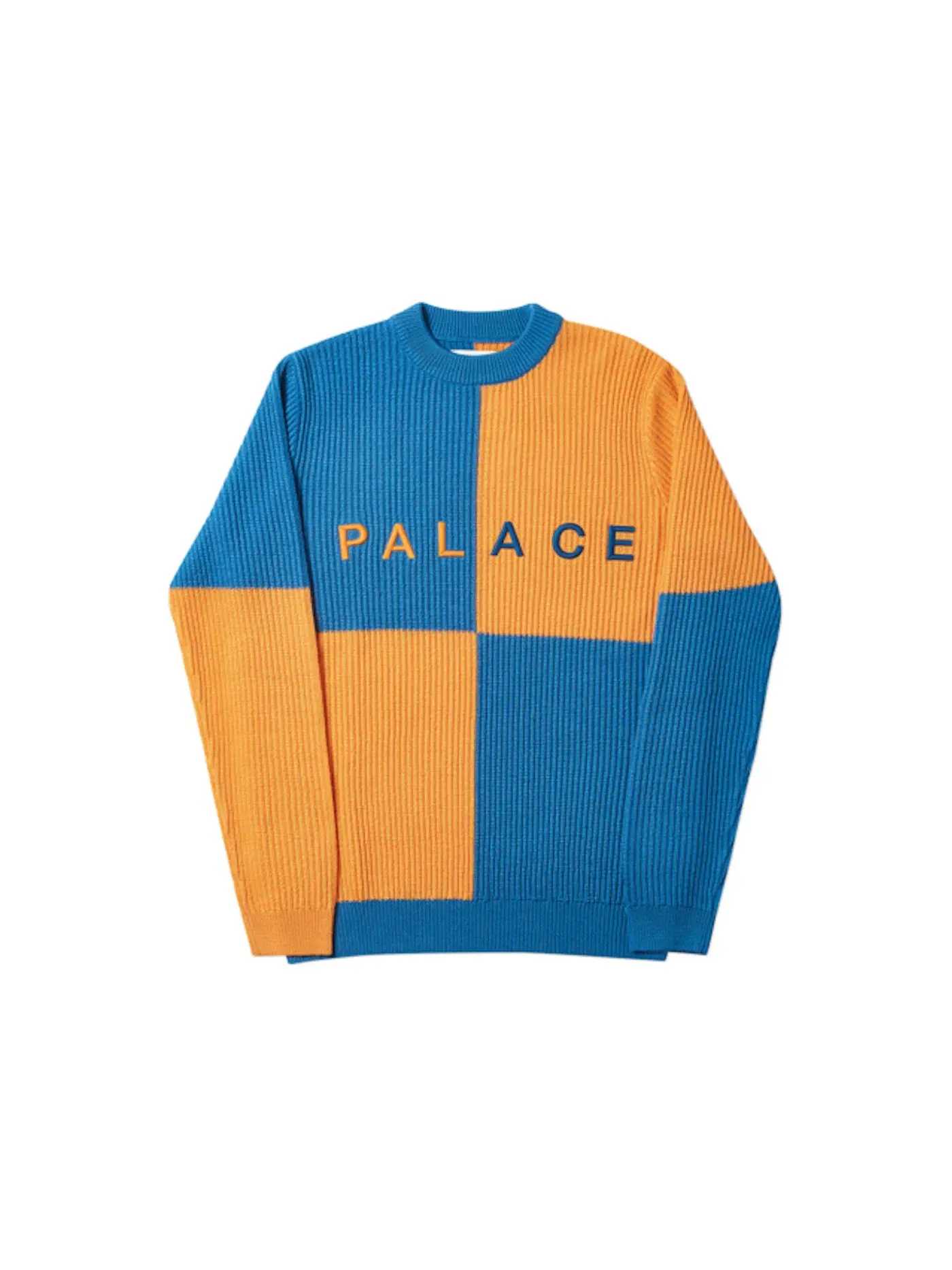 Мужской свитер с принтом Palace Batton-Berg Knit — изображение 1 из 2, оранжевый/синий