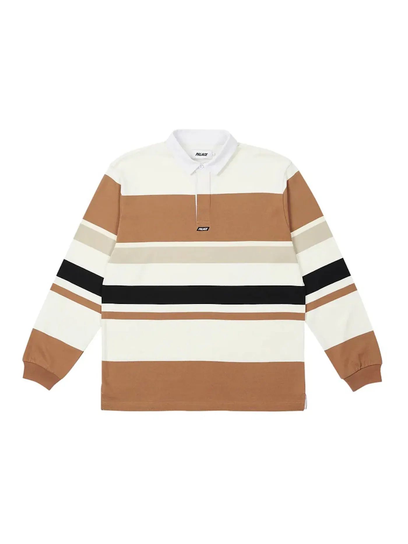 Мужская футболка-поло с полосами Palace Big Stripe Rugby Top White — изображение 1 из 2