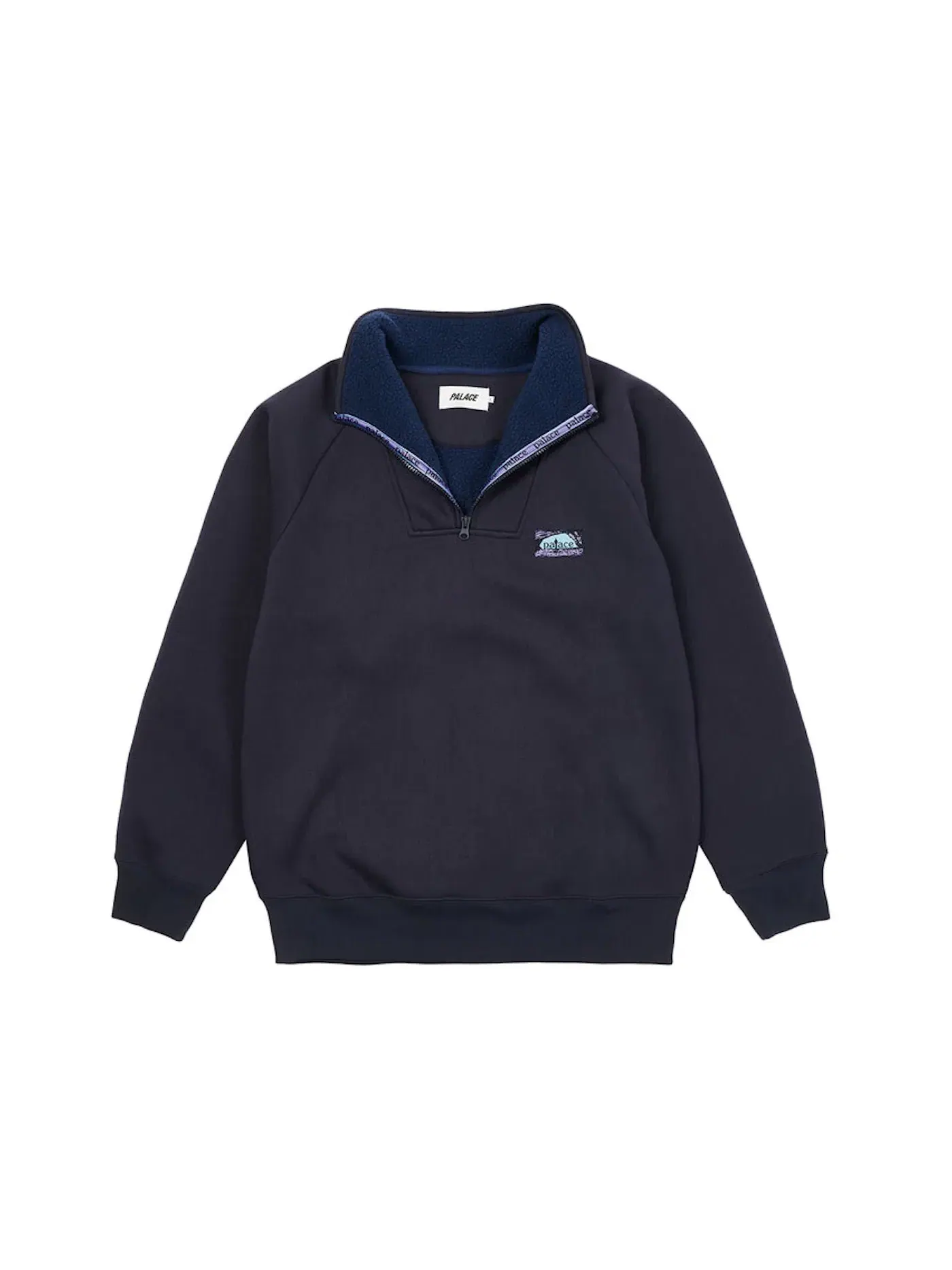 Мужская куртка с четвертью молнии Palace Bonded Fleece — изображение 1 из 2, темно-синий