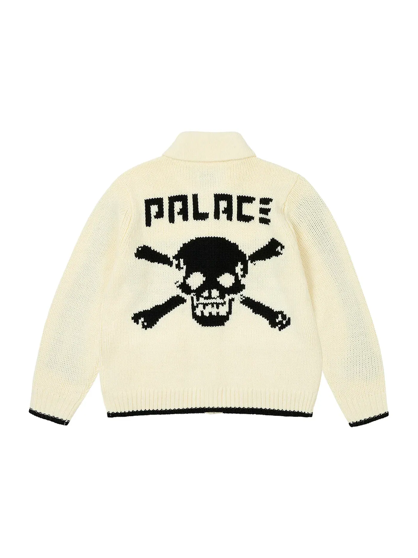 Мужской свитер с узором Palace Bones Cowichan Knit — изображение 1 из 2, белый