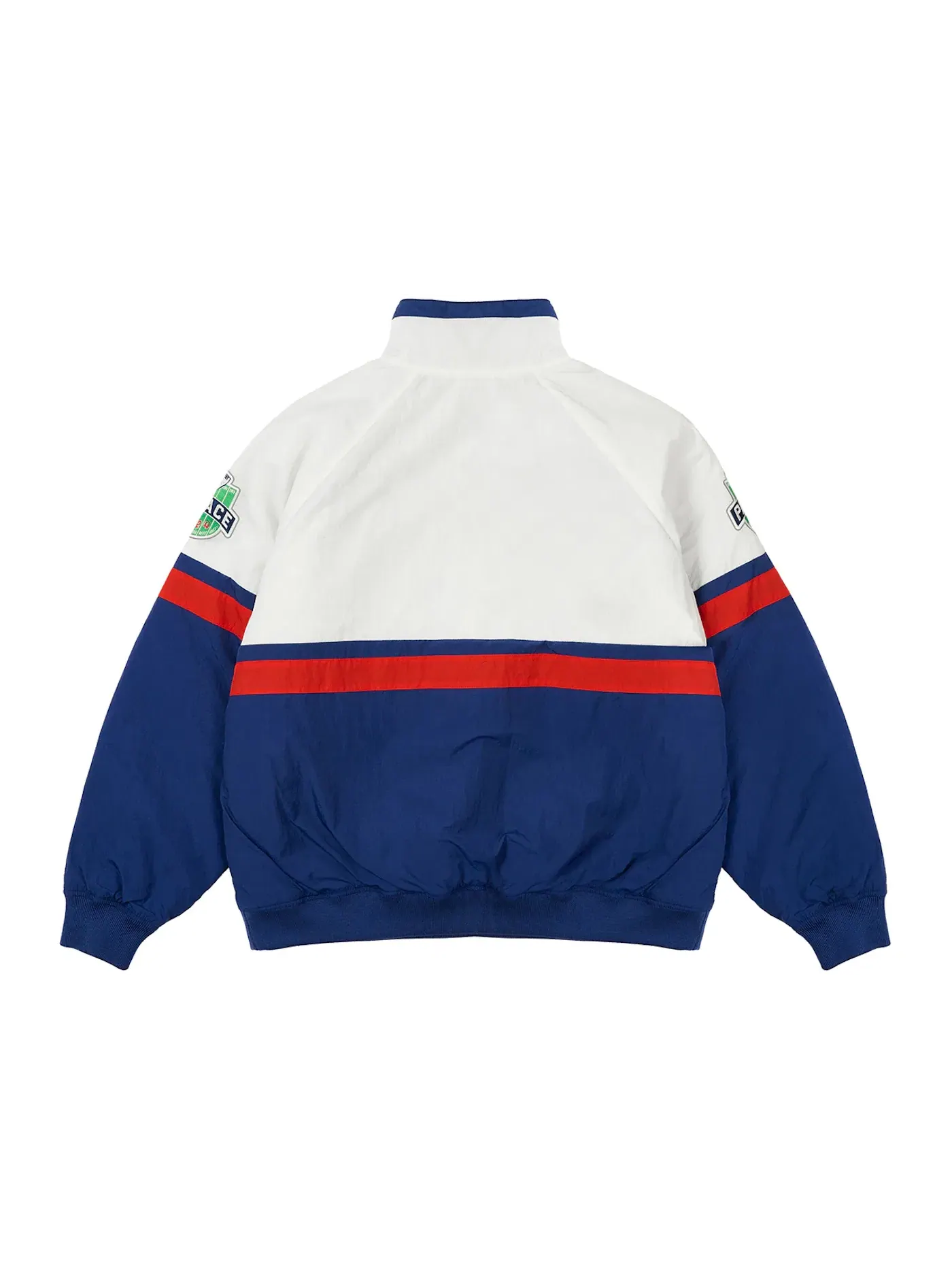 Мужская куртка-бомбер с принтом Palace Breakout Half Zip Bomber — изображение 2 из 3, белый/темно-синий