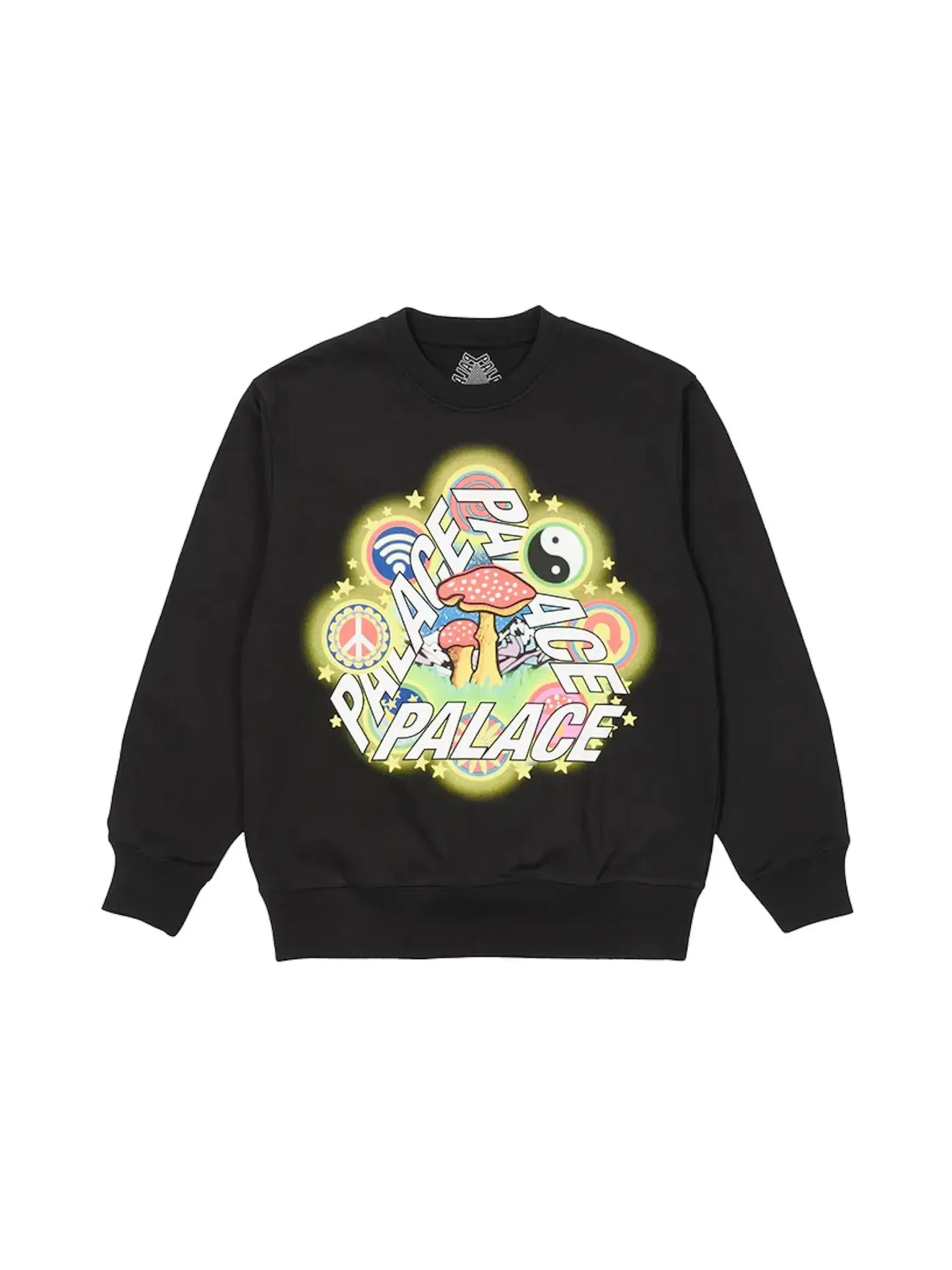 Мужской свитшот Palace Crew — изображение 1 из 2, черный