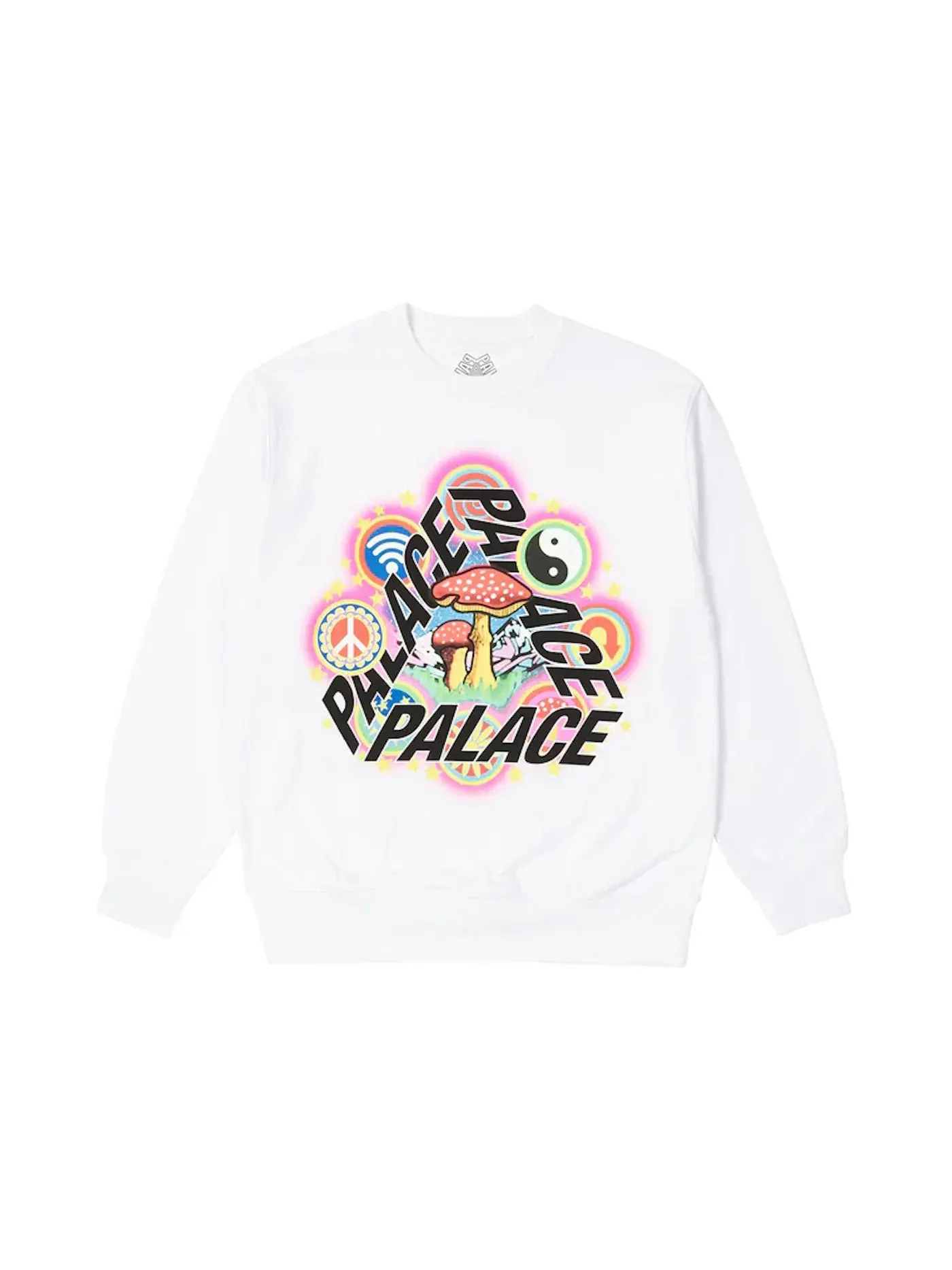 Мужской свитшот с длинным рукавом Palace Bun 5G Crew — изображение 1 из 2, белый