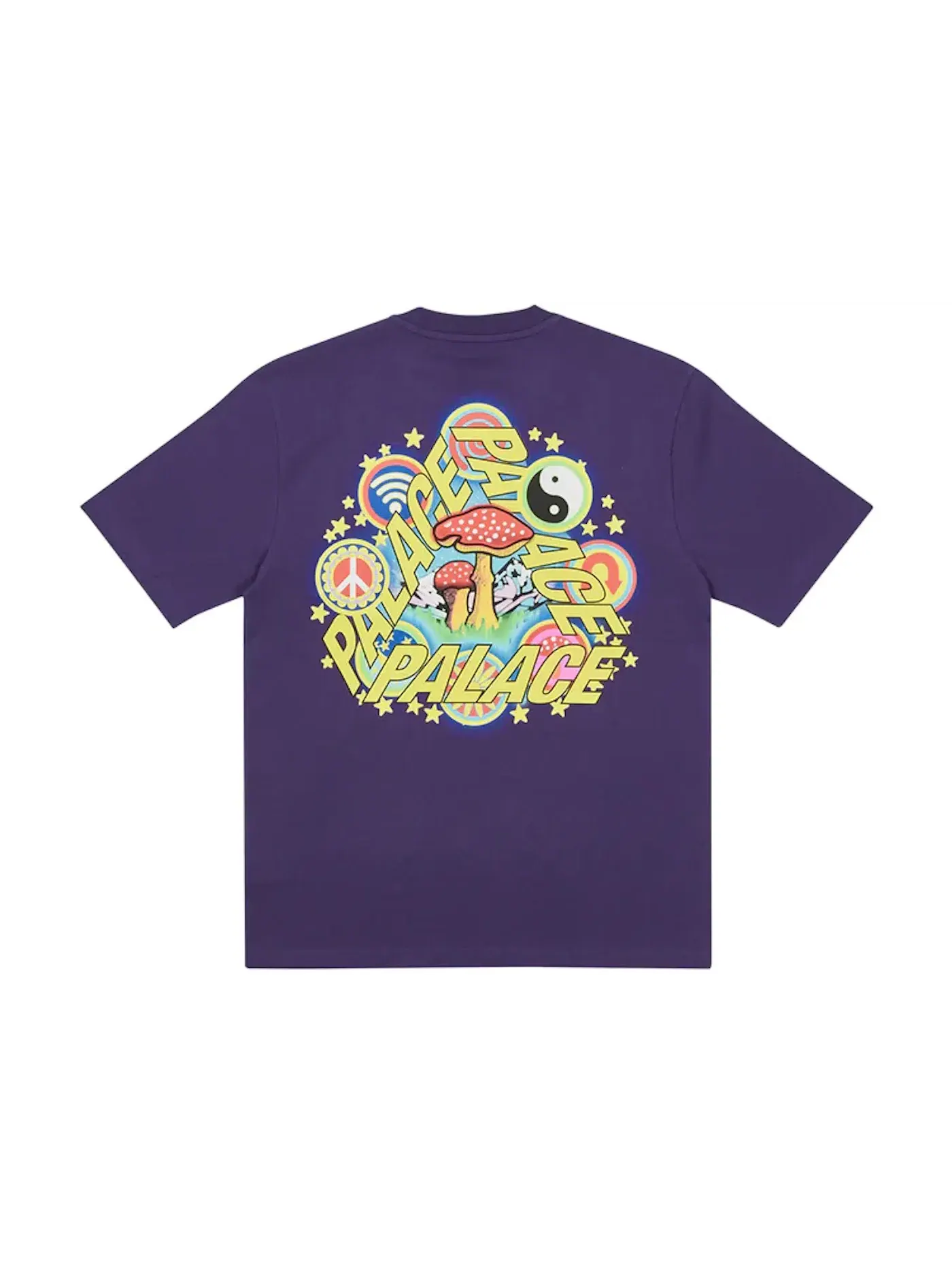 Мужская футболка с принтом Palace T-shirt — изображение 1 из 2, фиолетовый